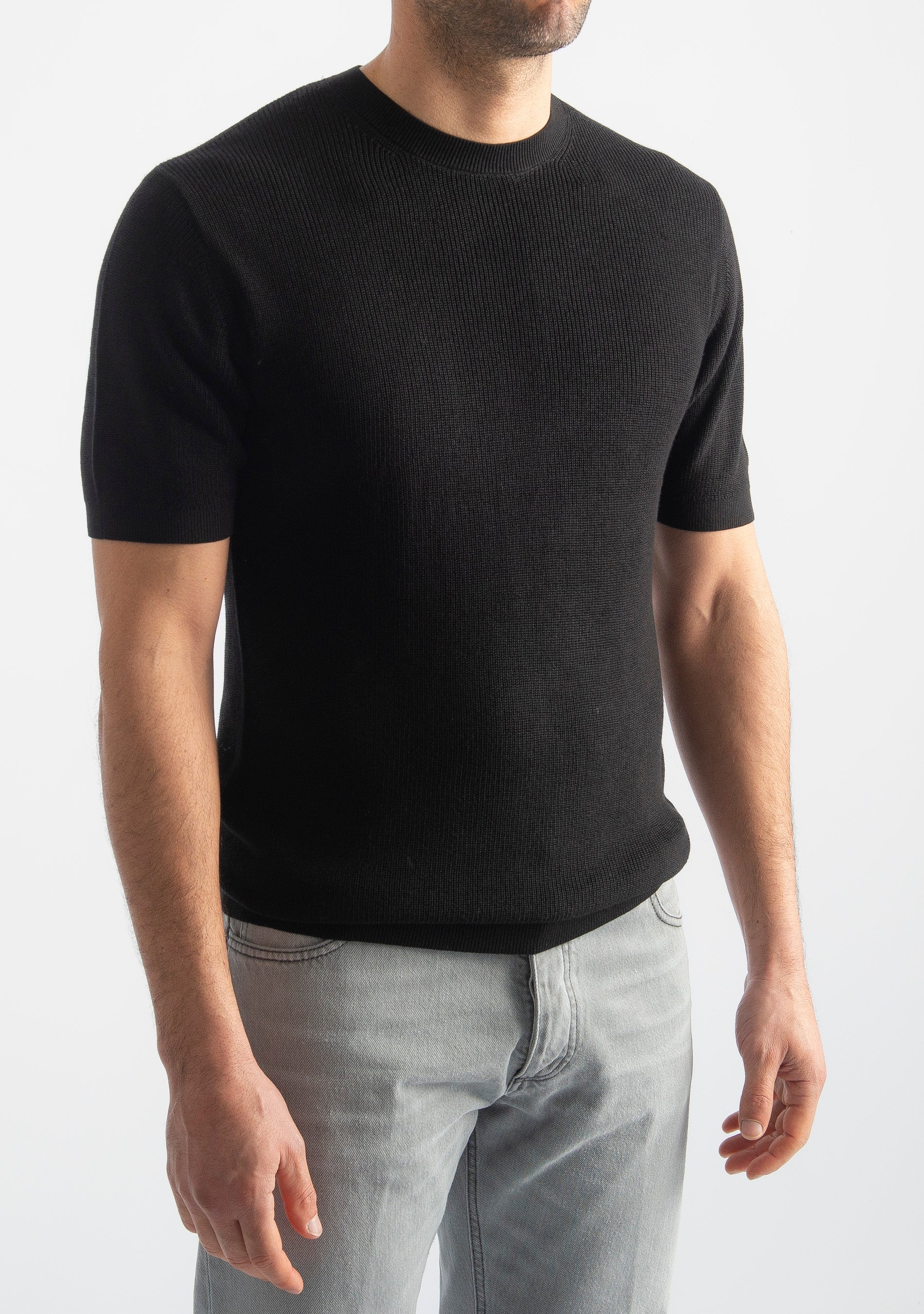 T-Shirt Girocollo Costa Inglese Nero