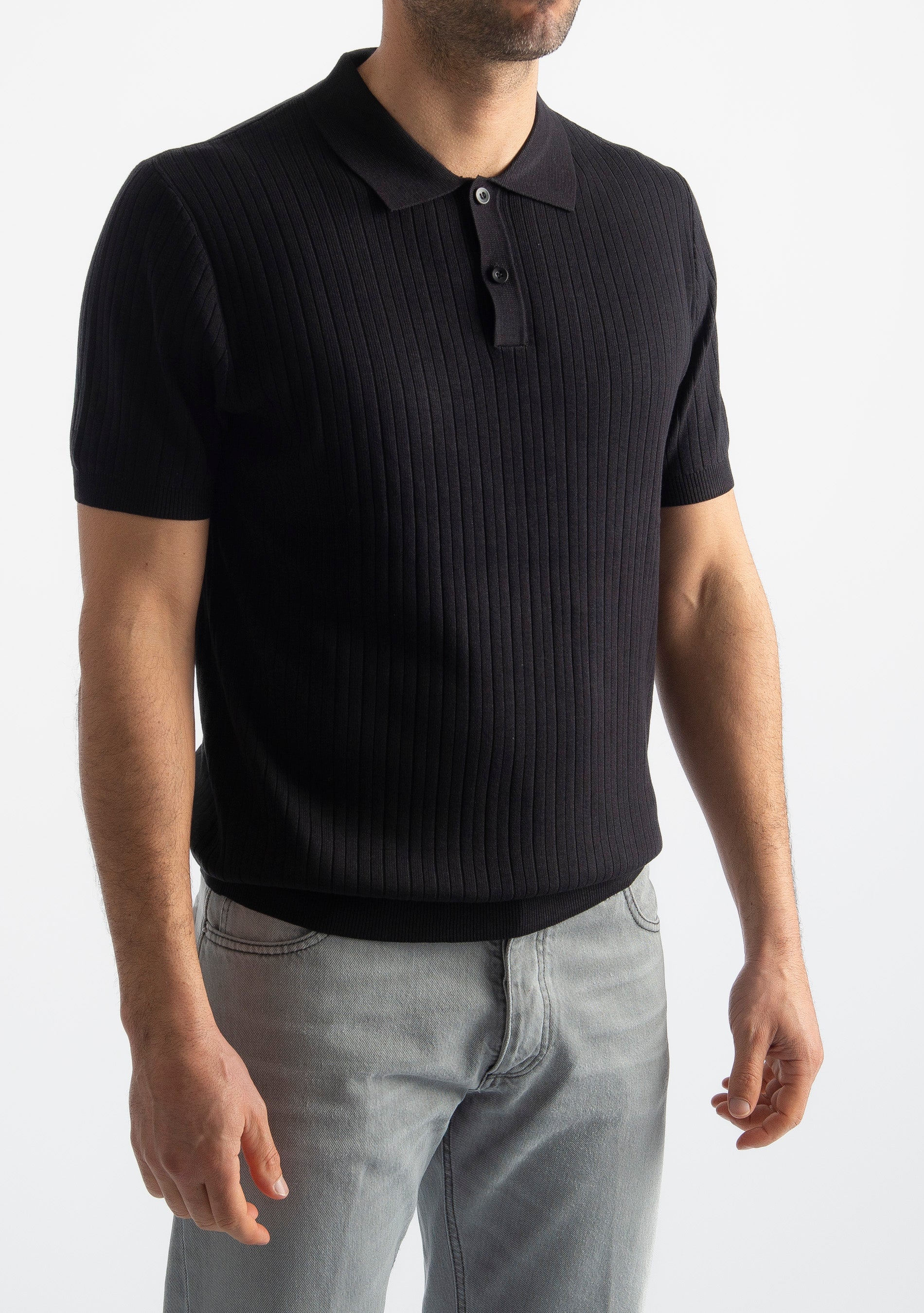 Polo Rigata Nero