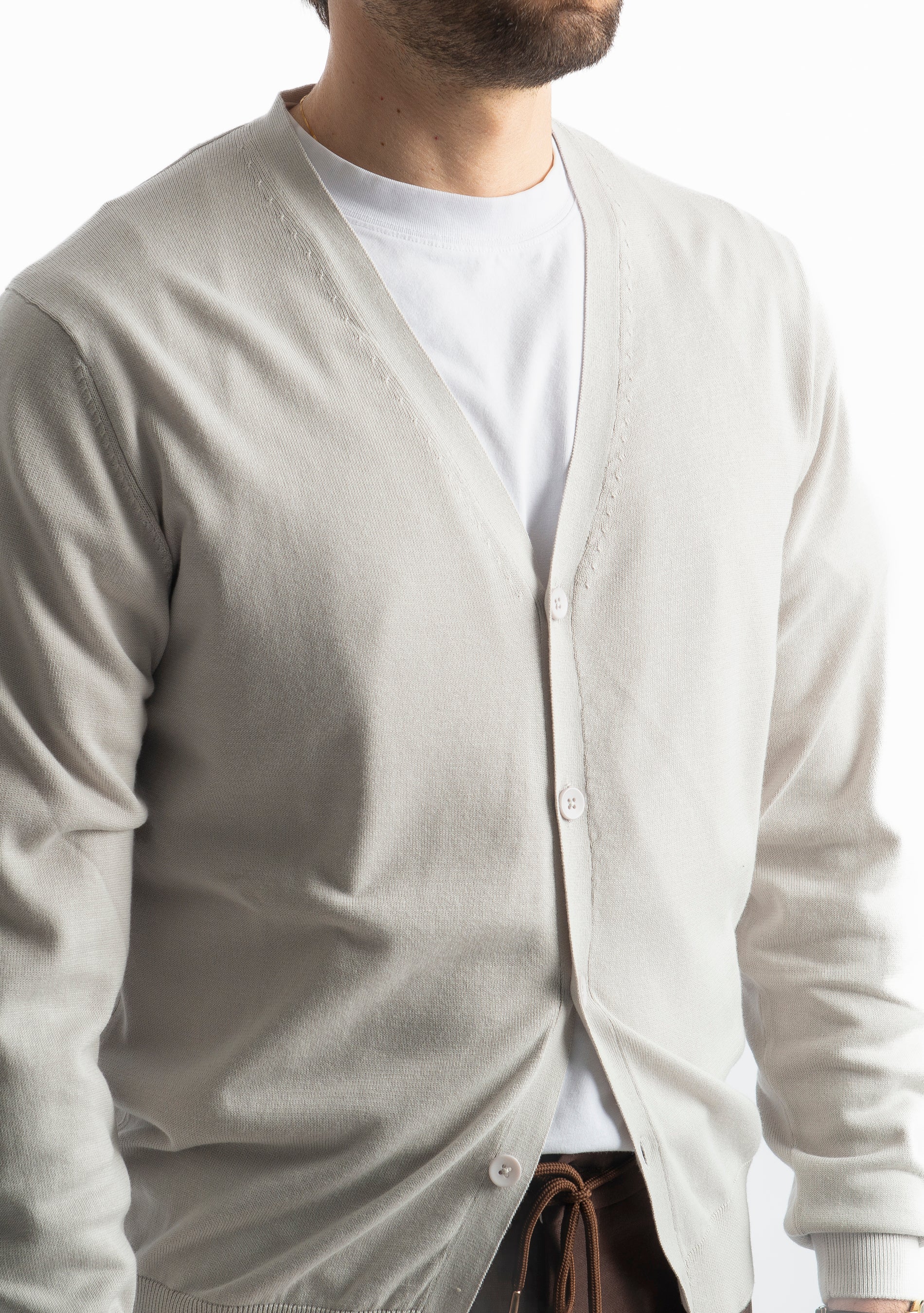 Cardigan Nerovago In Filo Ghiaccio