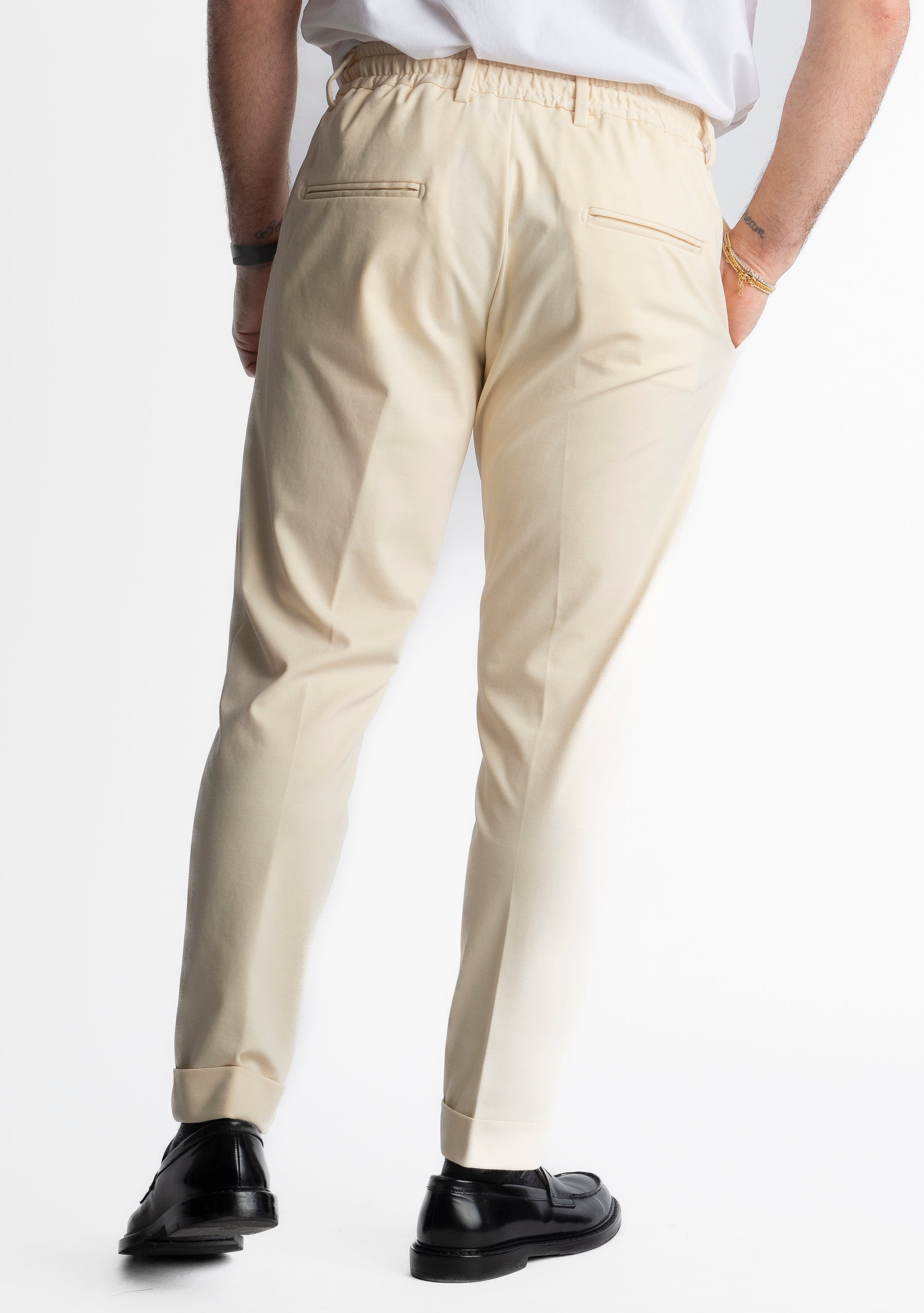 Pantalone Ischia Punto Milano Burro