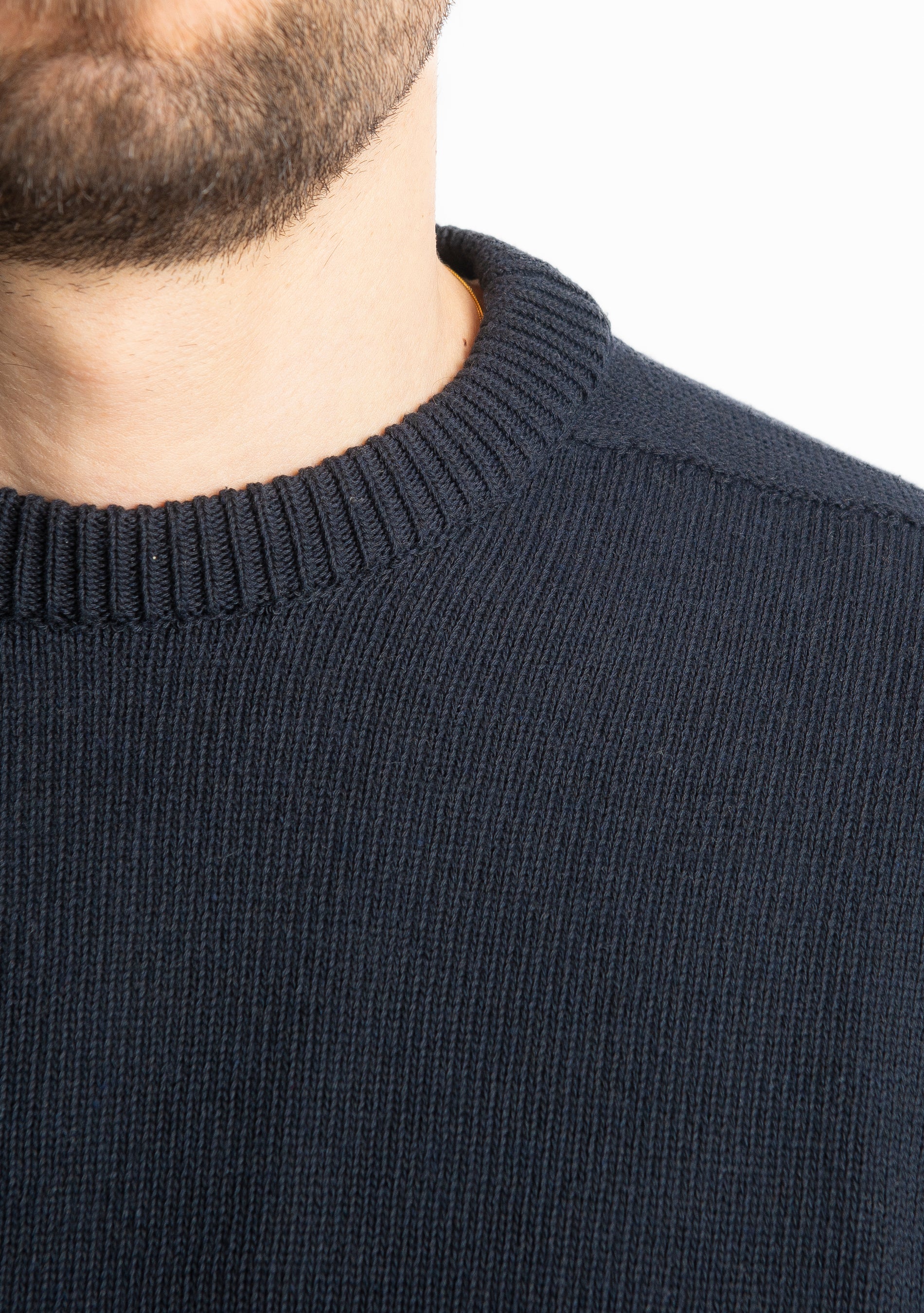 Maglioncino In Filo Crop Blu