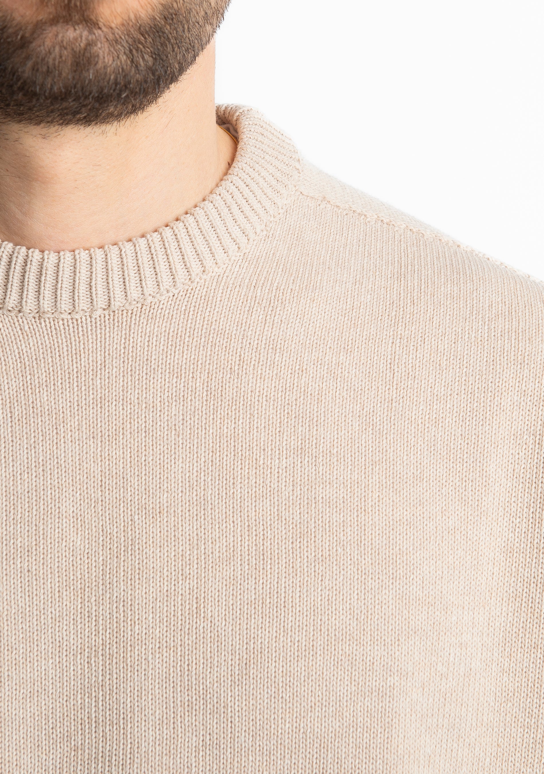 Maglioncino In Filo Crop Beige