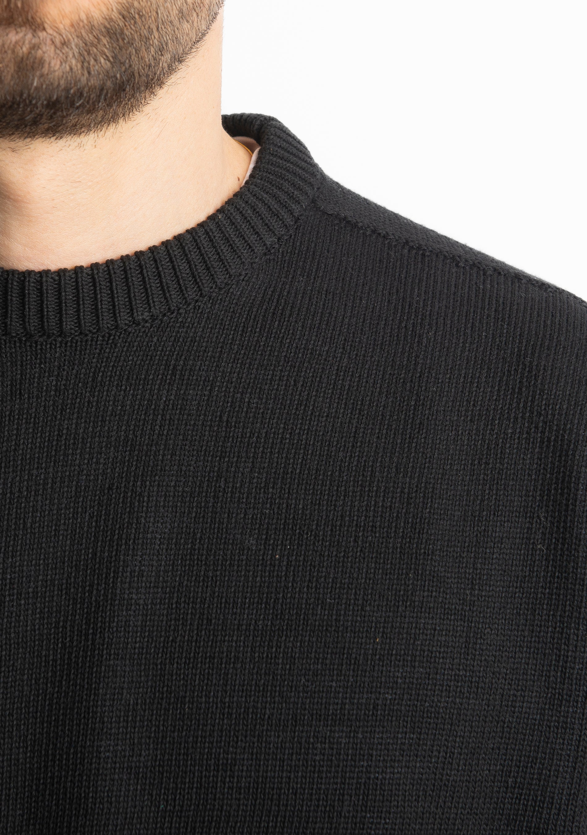Maglioncino In Filo Crop Nero