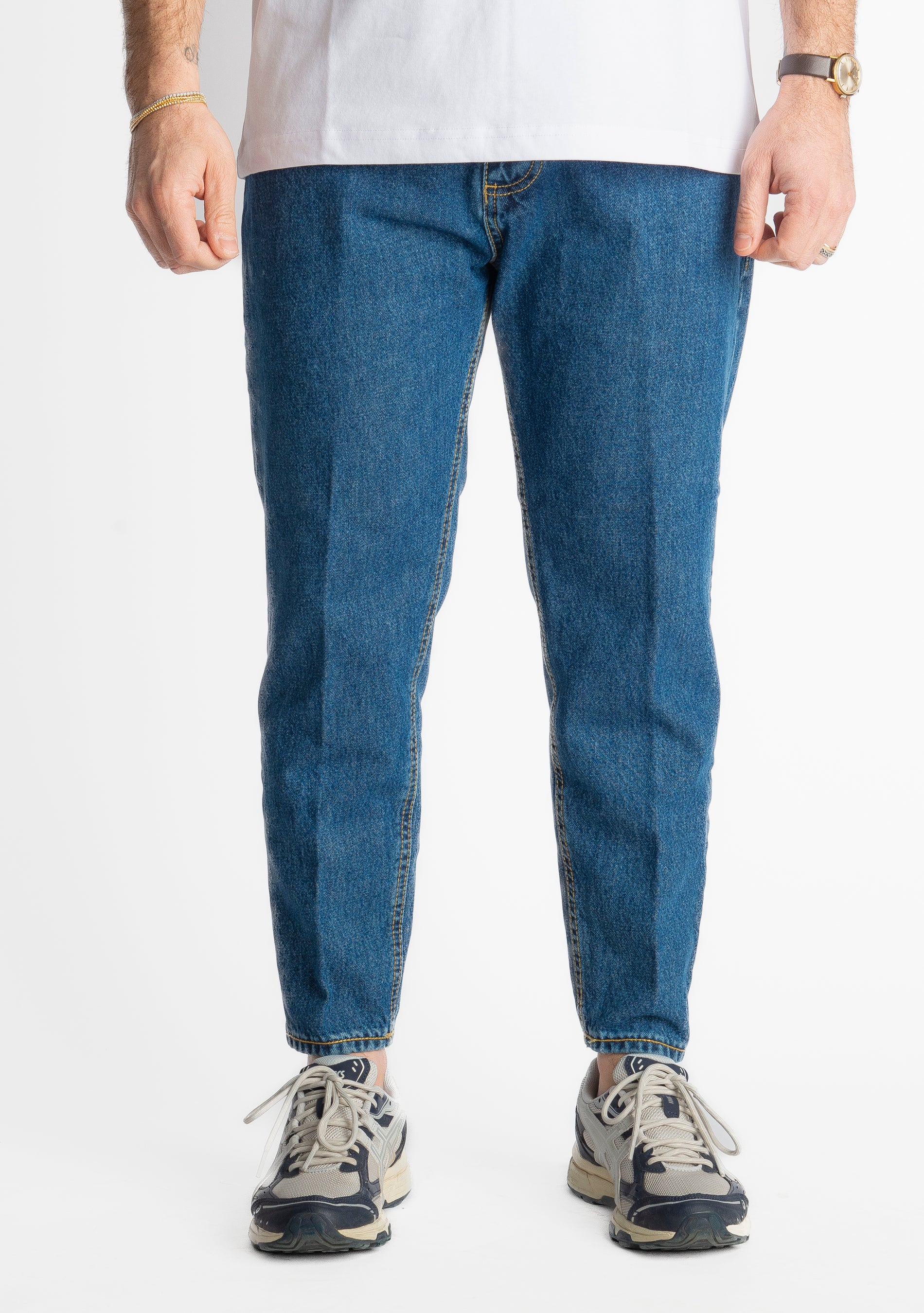 Jeans Carrot Fit Blu Heritage - Cotone Mercerizzato