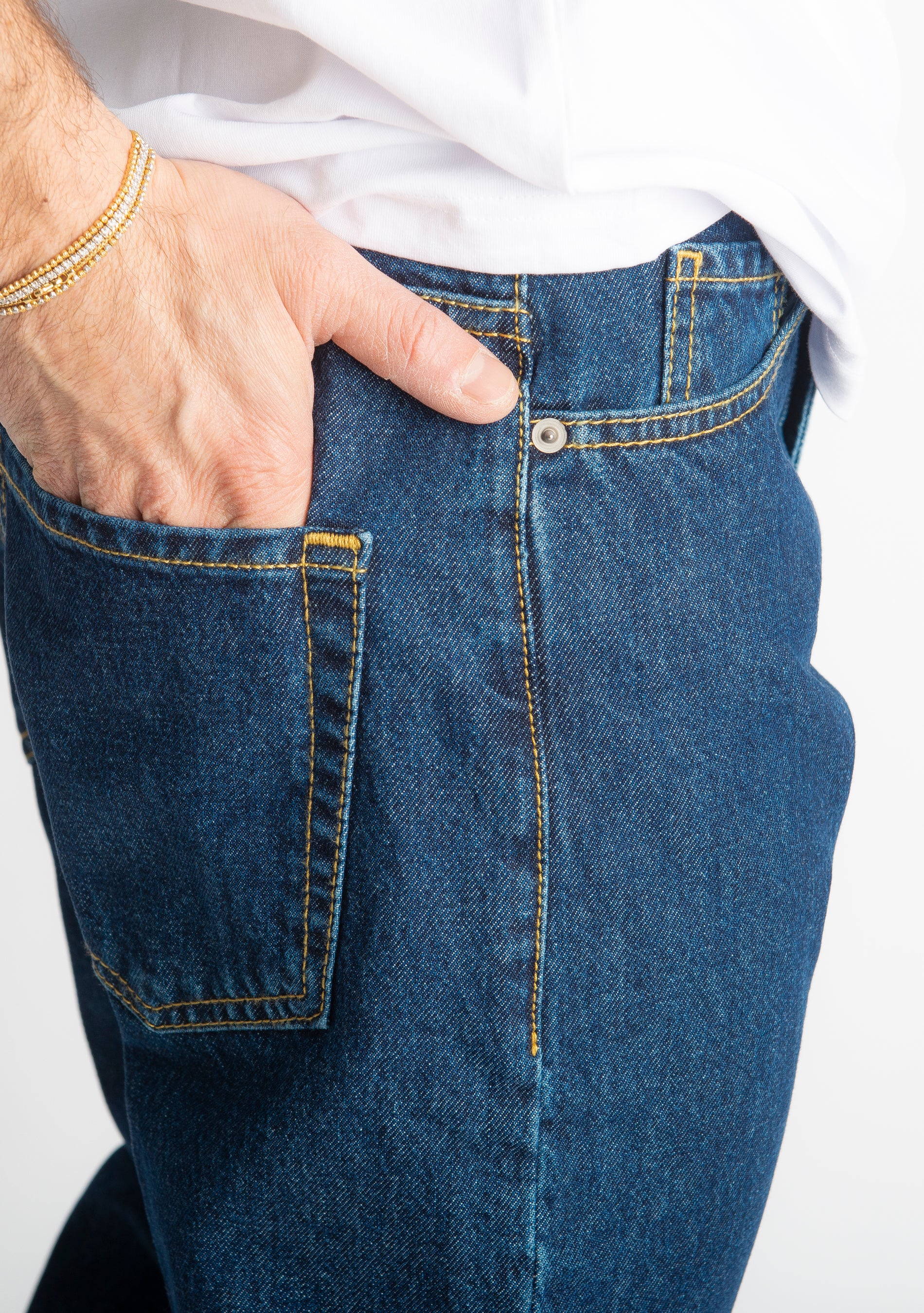 Jeans Carrot Fit Midnight Blue - Cotone Mercerizzato