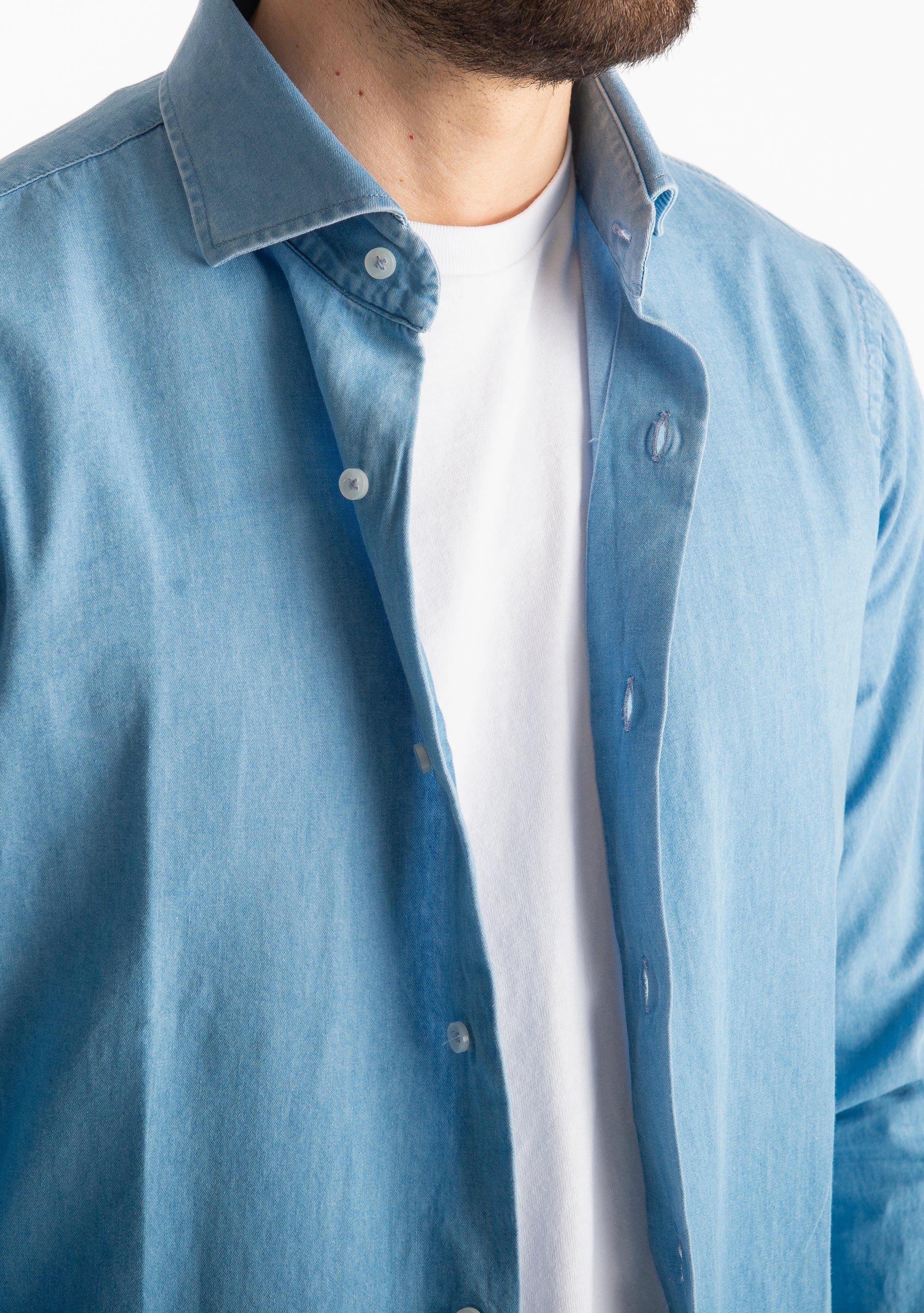 Camicia Denim Azzurro