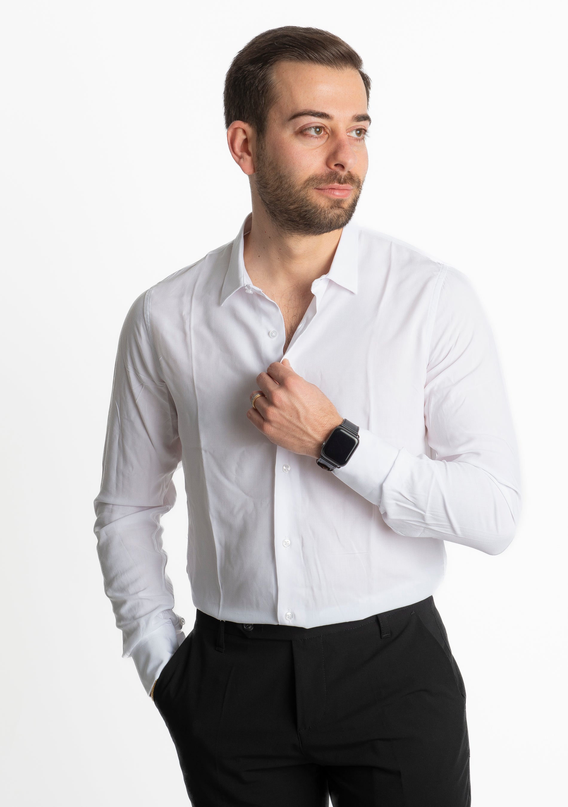 Camicia in Viscosa Bianca