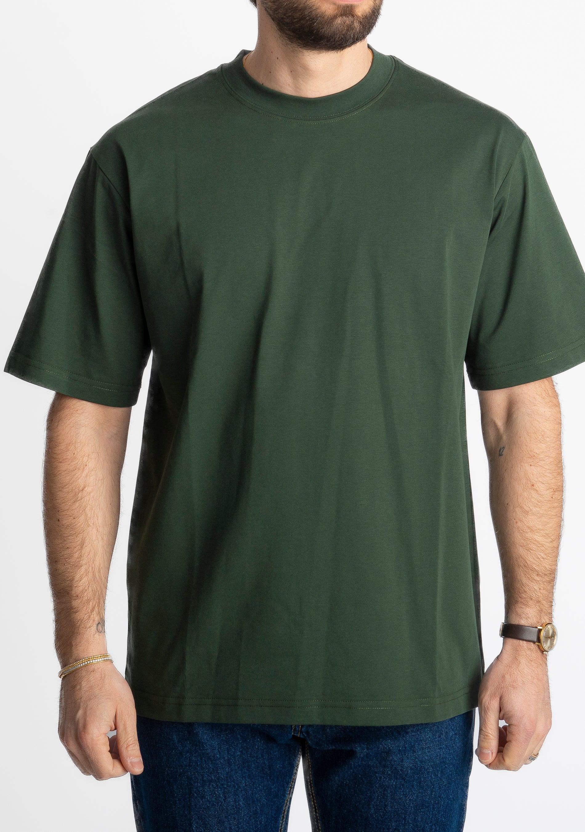 T-shirt Regular in Cotone Verde