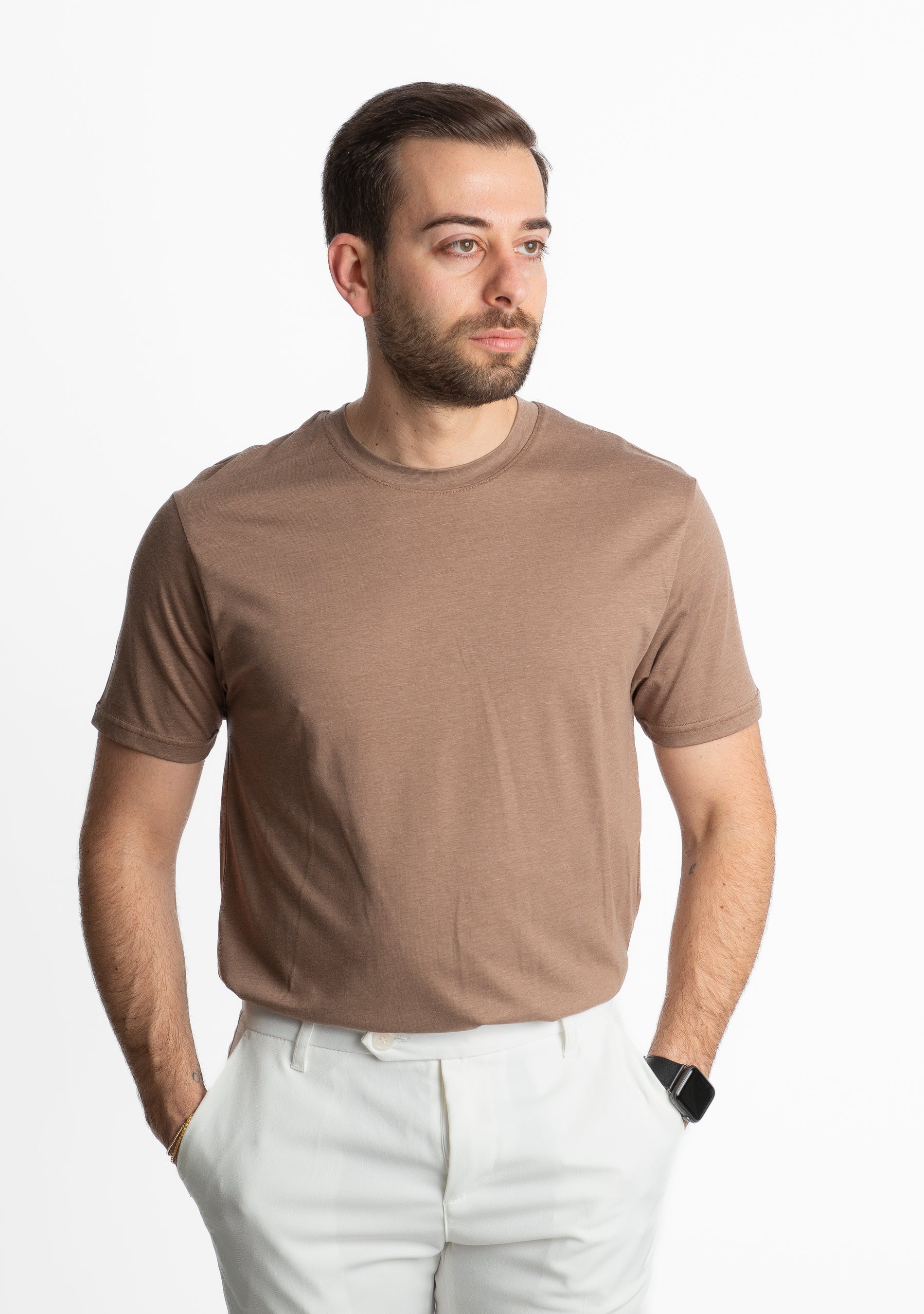 T-shirt Cotone Extrafine Fango