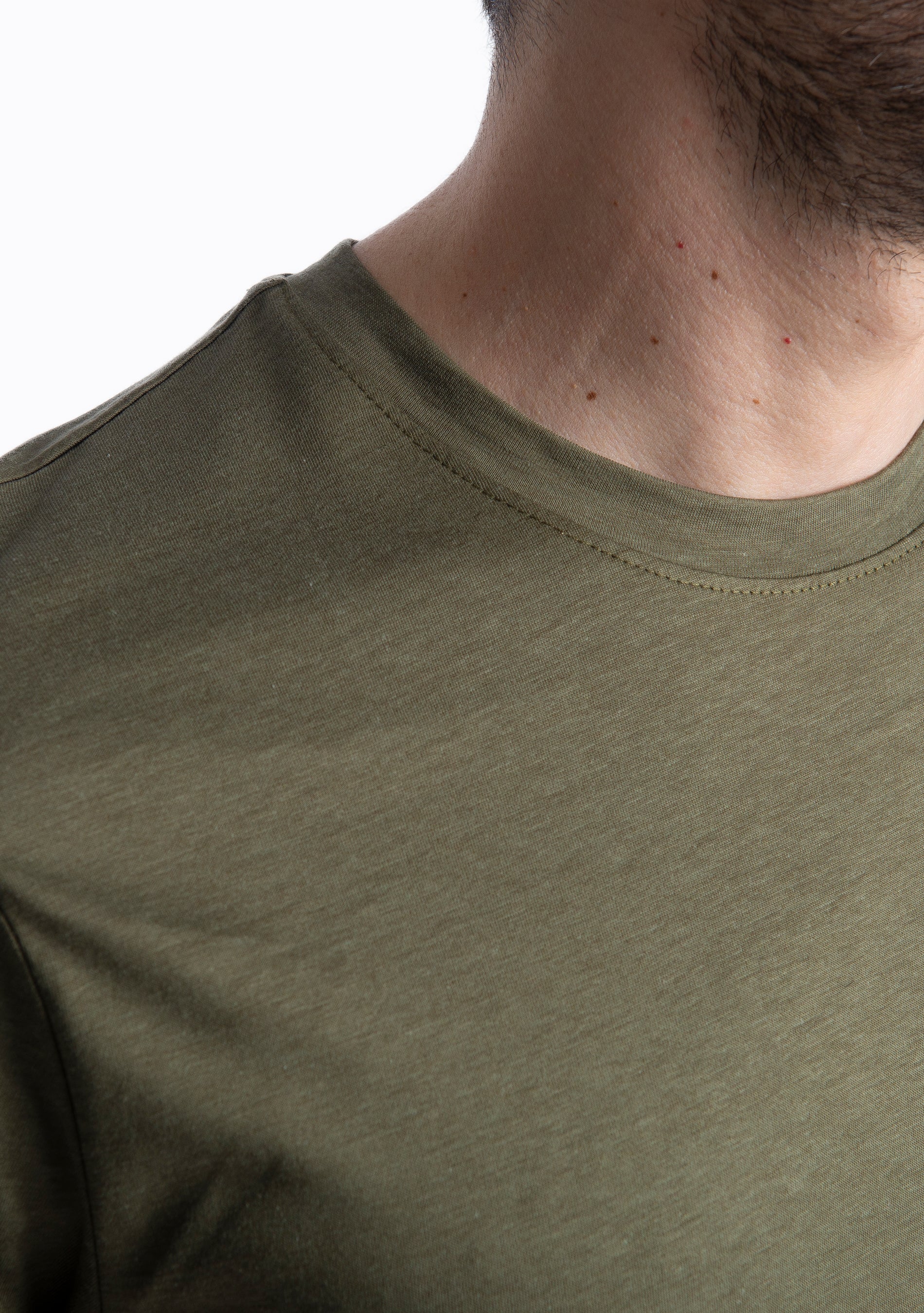 T-shirt Cotone Extrafine Verde Militare