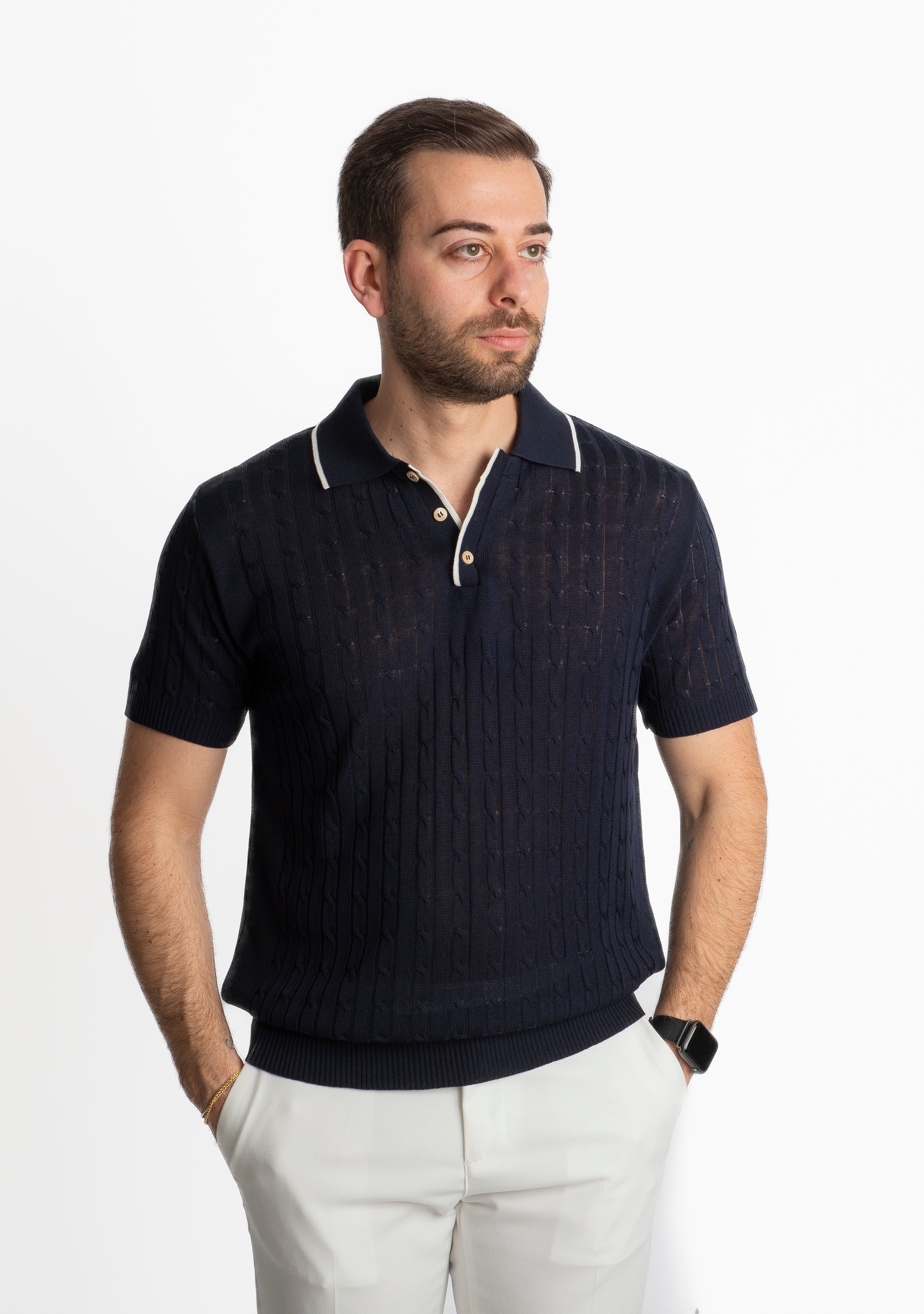 Polo in Filo Sassari Blu