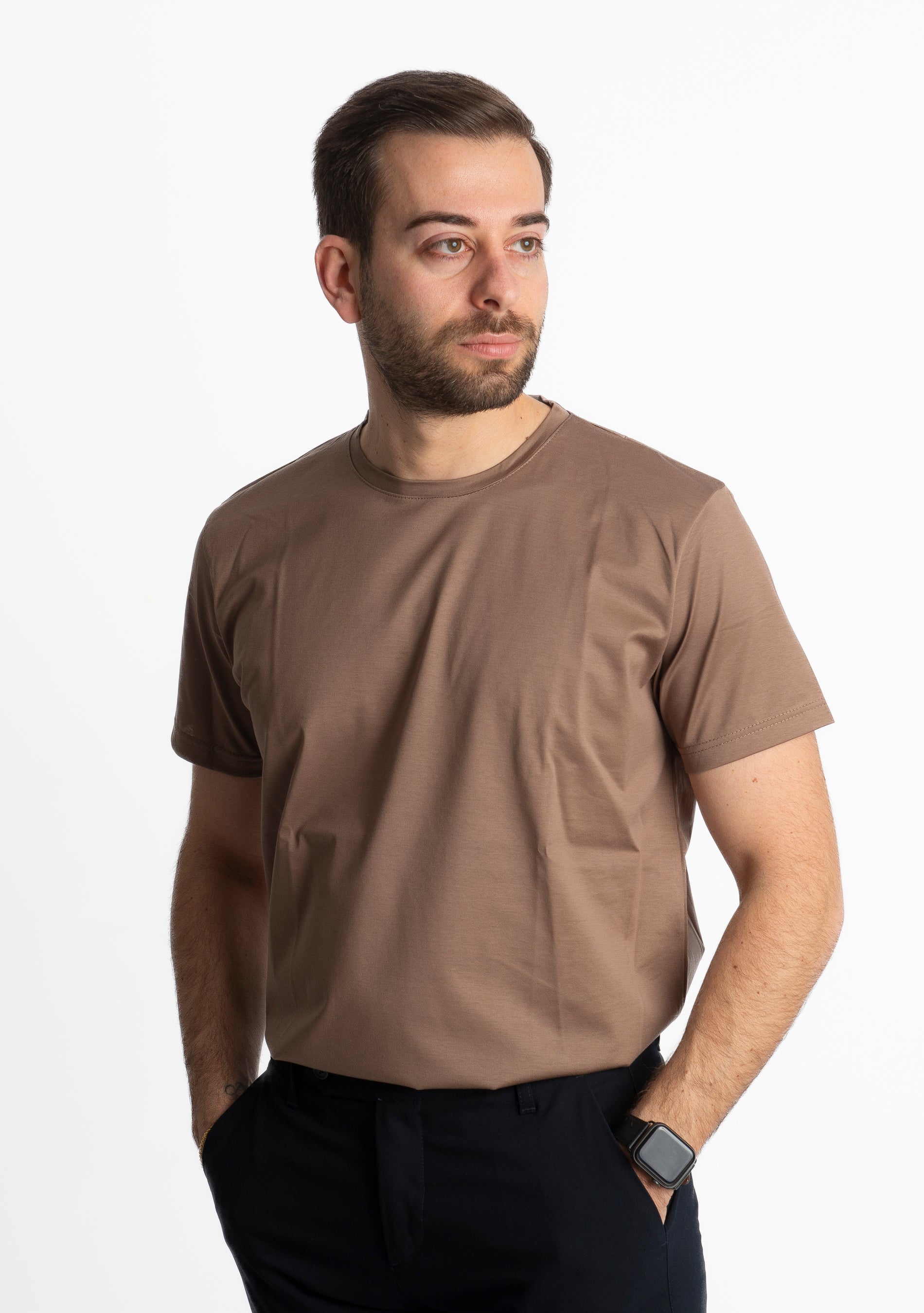 T-shirt Uomo Filo di Scozia Fango
