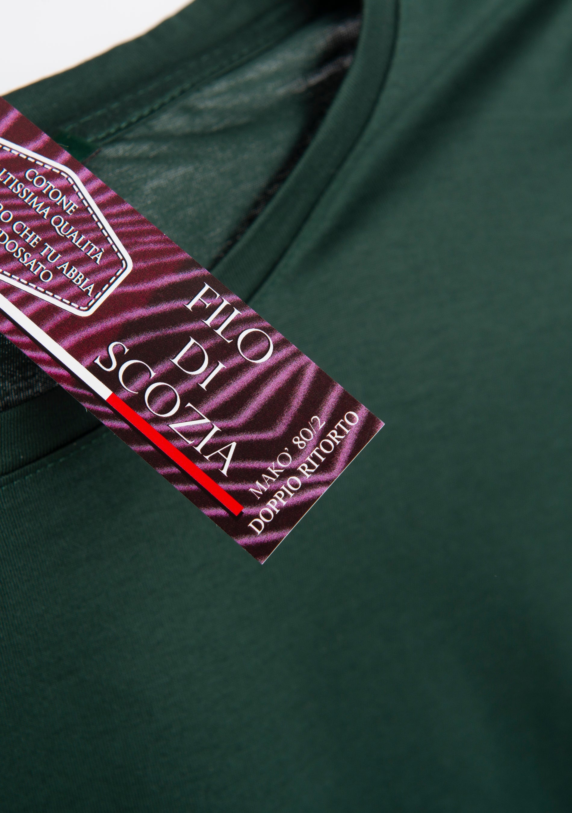 T-shirt Uomo Filo di Scozia Verde Loden