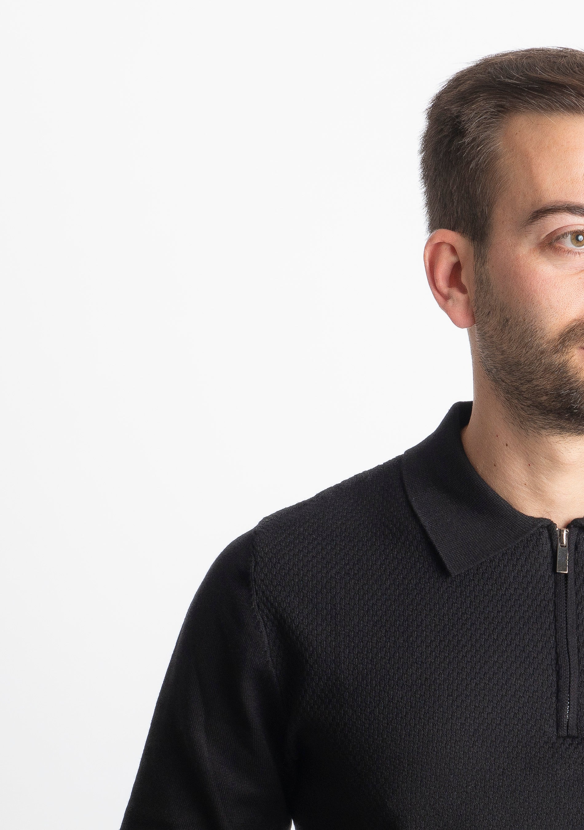Polo in Maglia M945 Nero