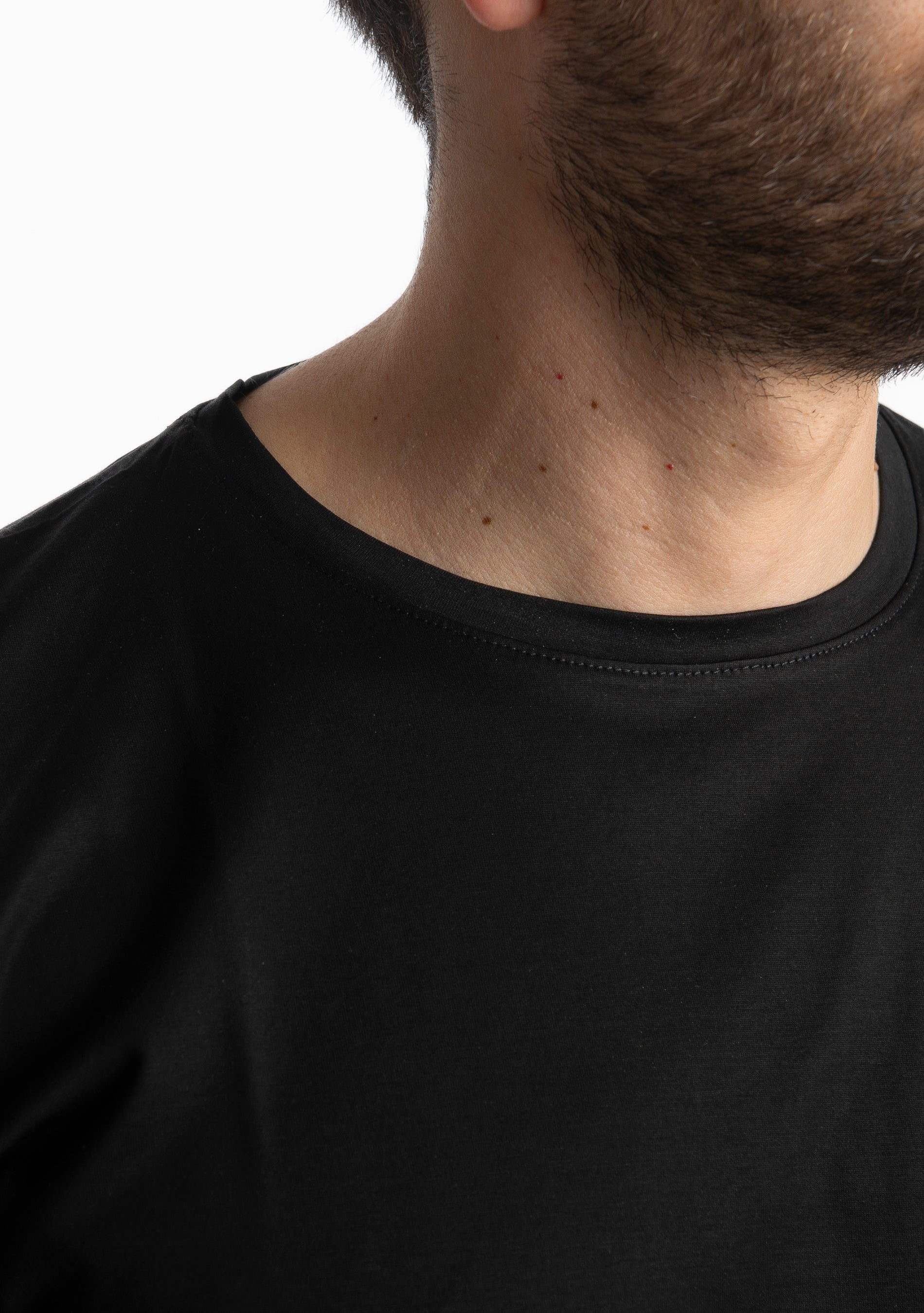 T-shirt Uomo Filo di Scozia Nera