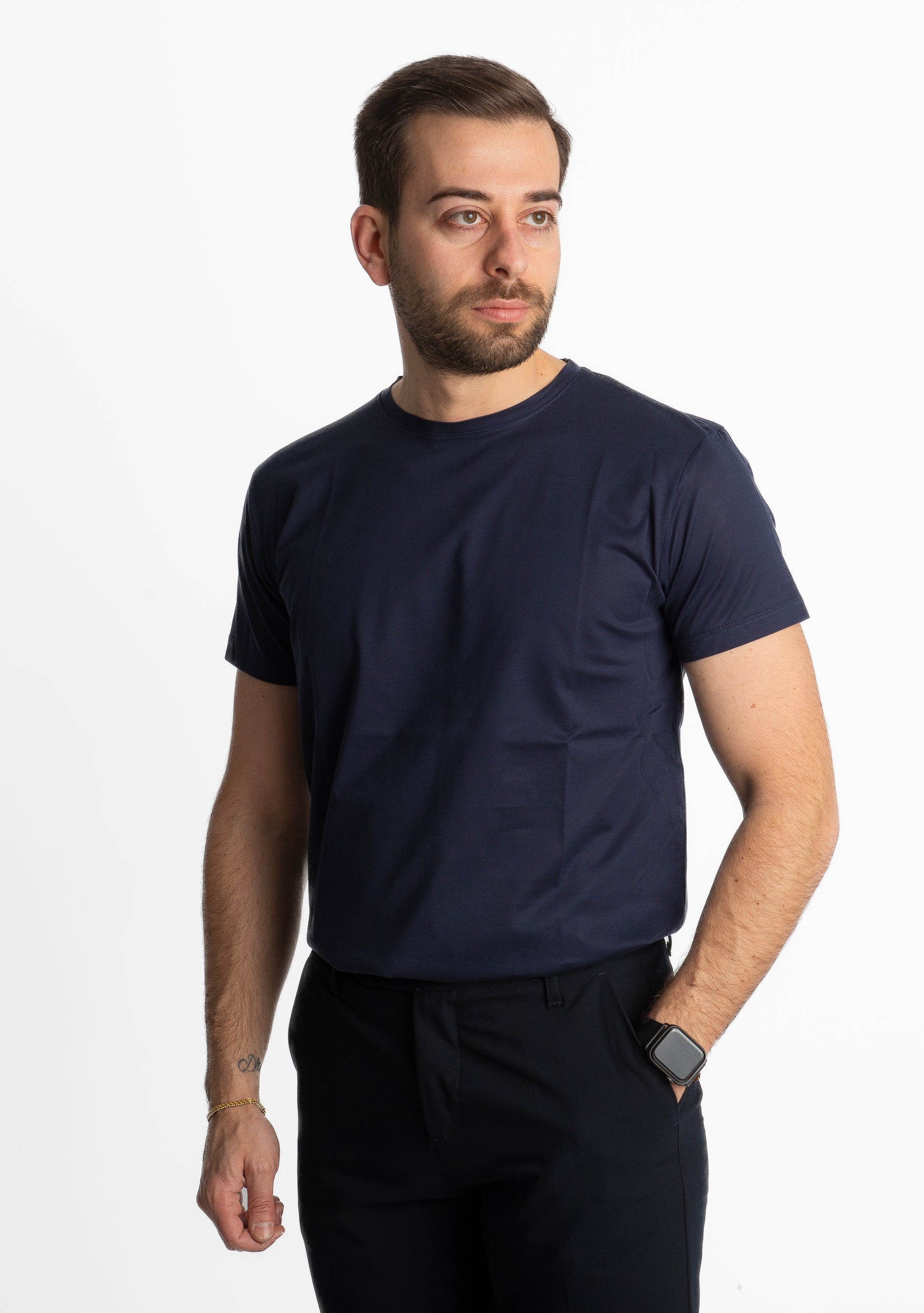 T-shirt Uomo Filo di Scozia Blu