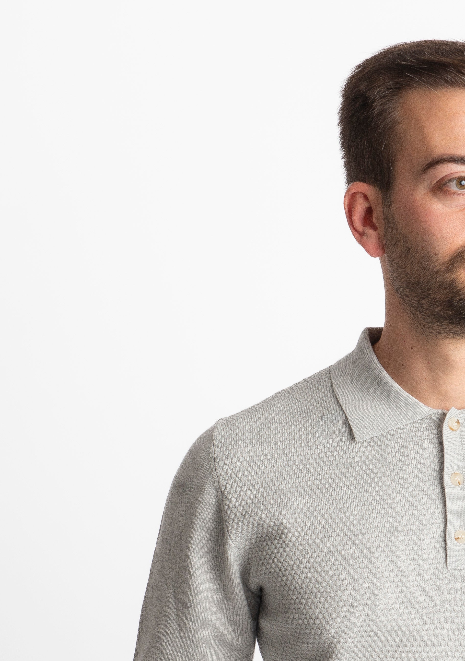 Polo in Maglia M933 Grigio