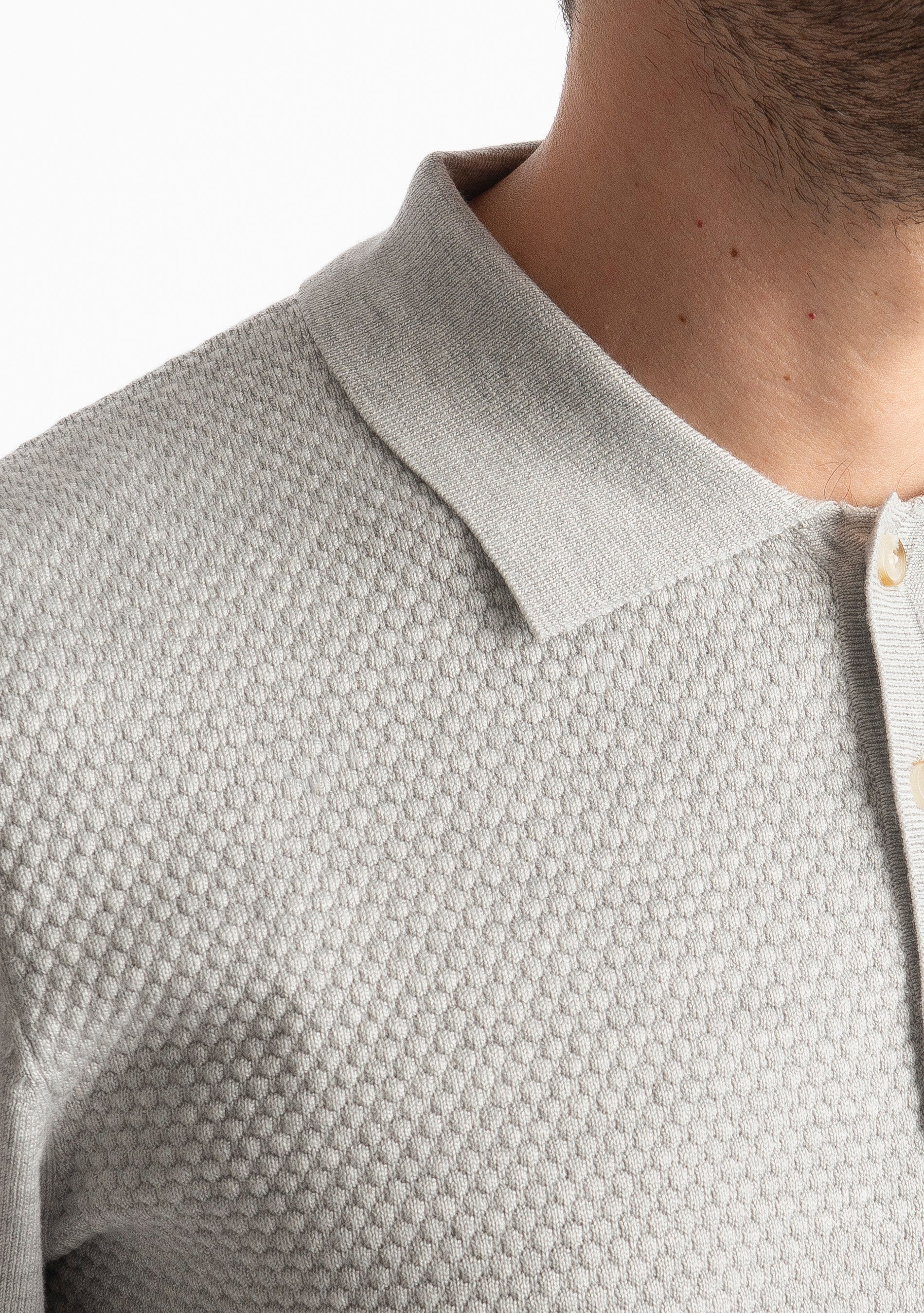 Polo in Maglia M933 Grigio
