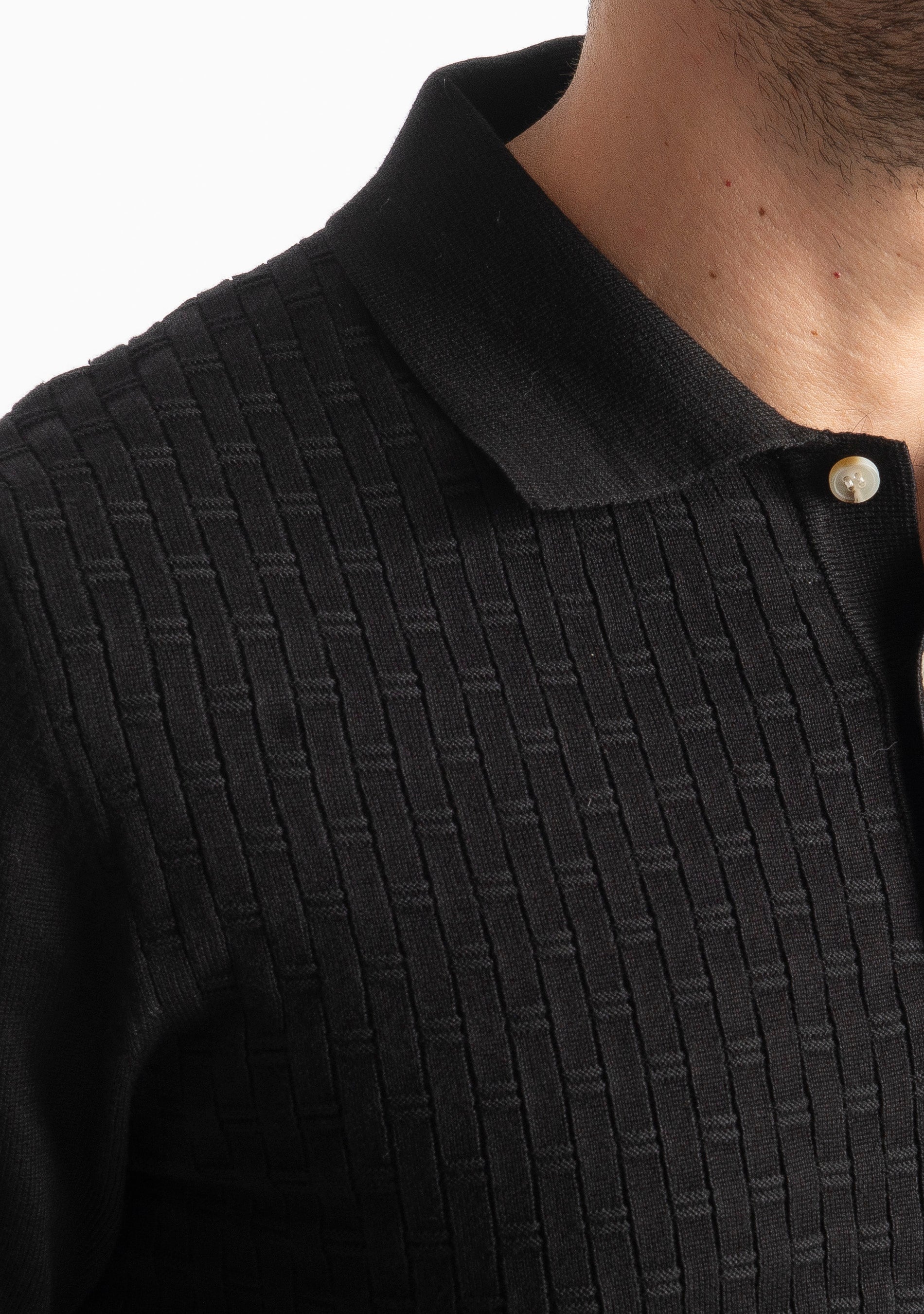 Polo in Maglia M947 Nero