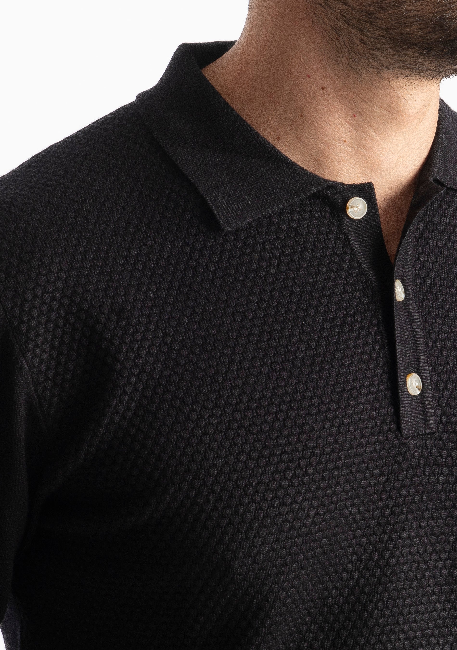 Polo in Maglia M933 Nero