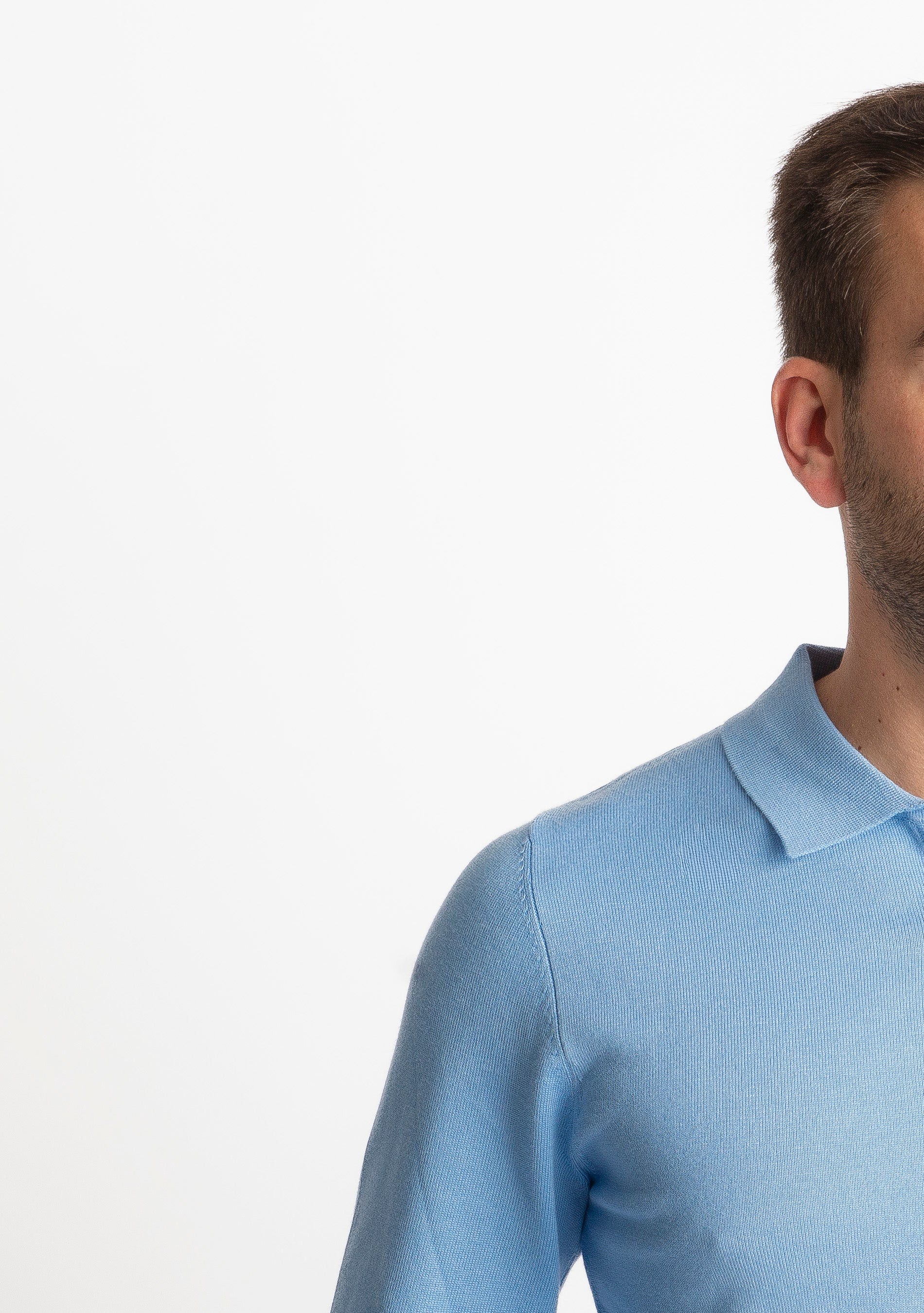 Polo in Maglia MP888 Celeste