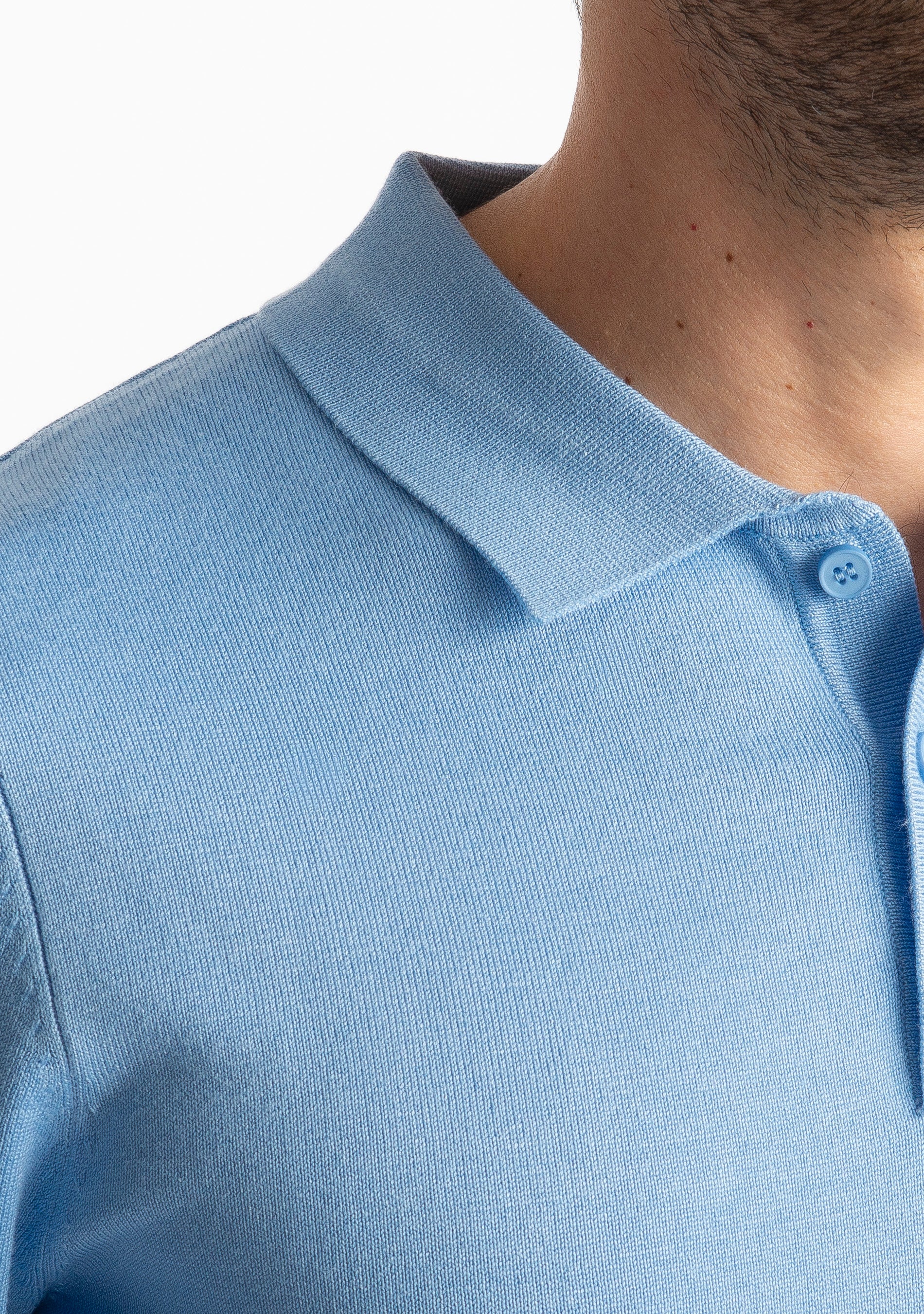 Polo in Maglia MP888 Celeste