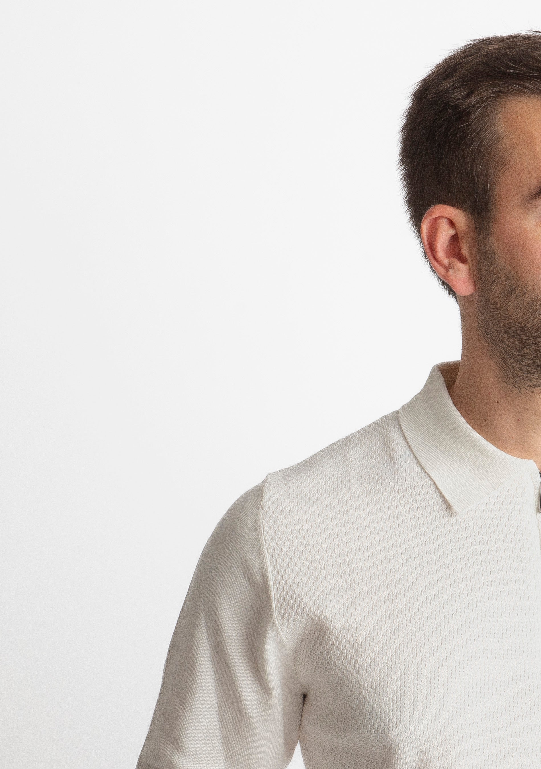 Polo in Maglia M945 Bianco