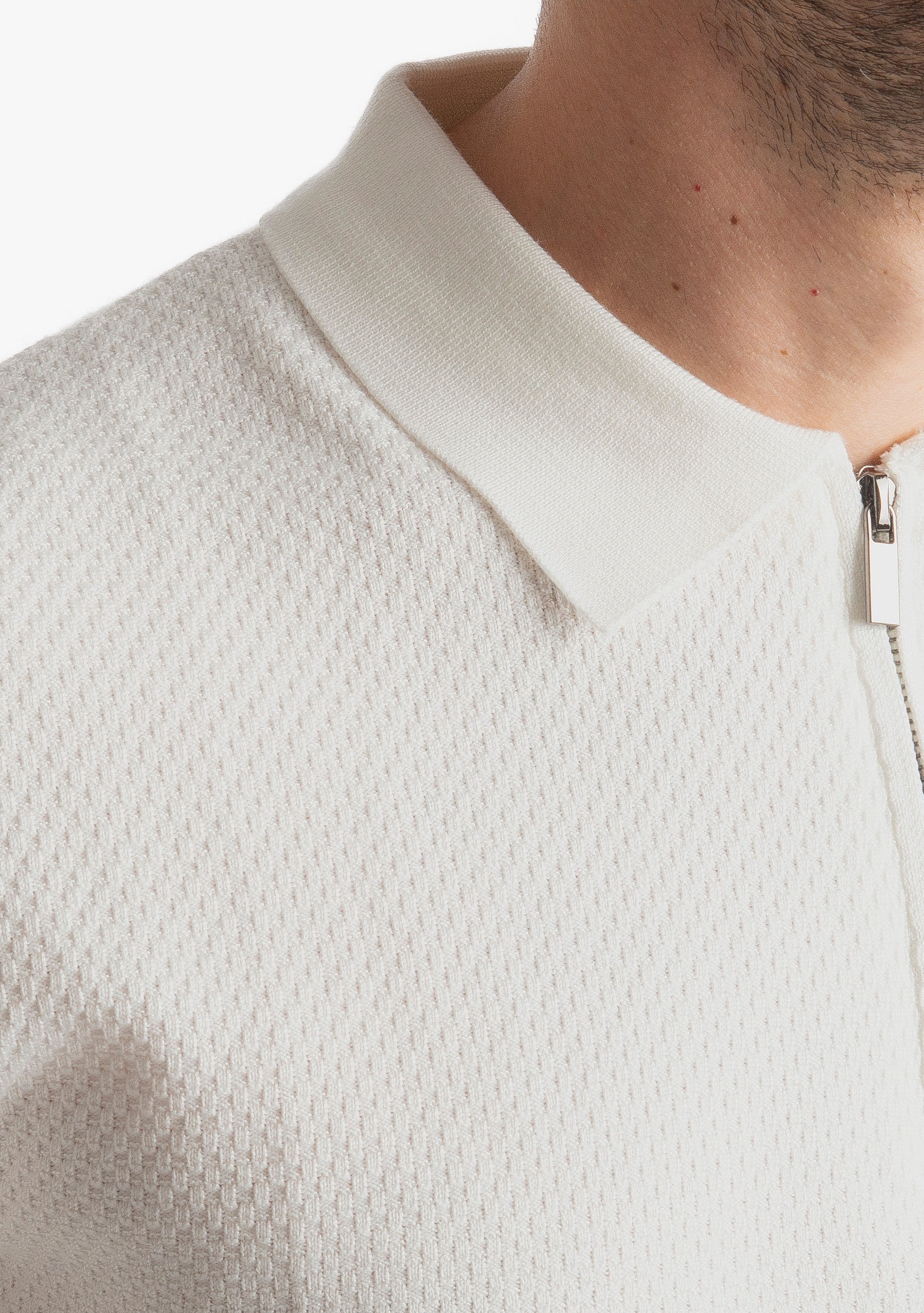 Polo in Maglia M945 Bianco