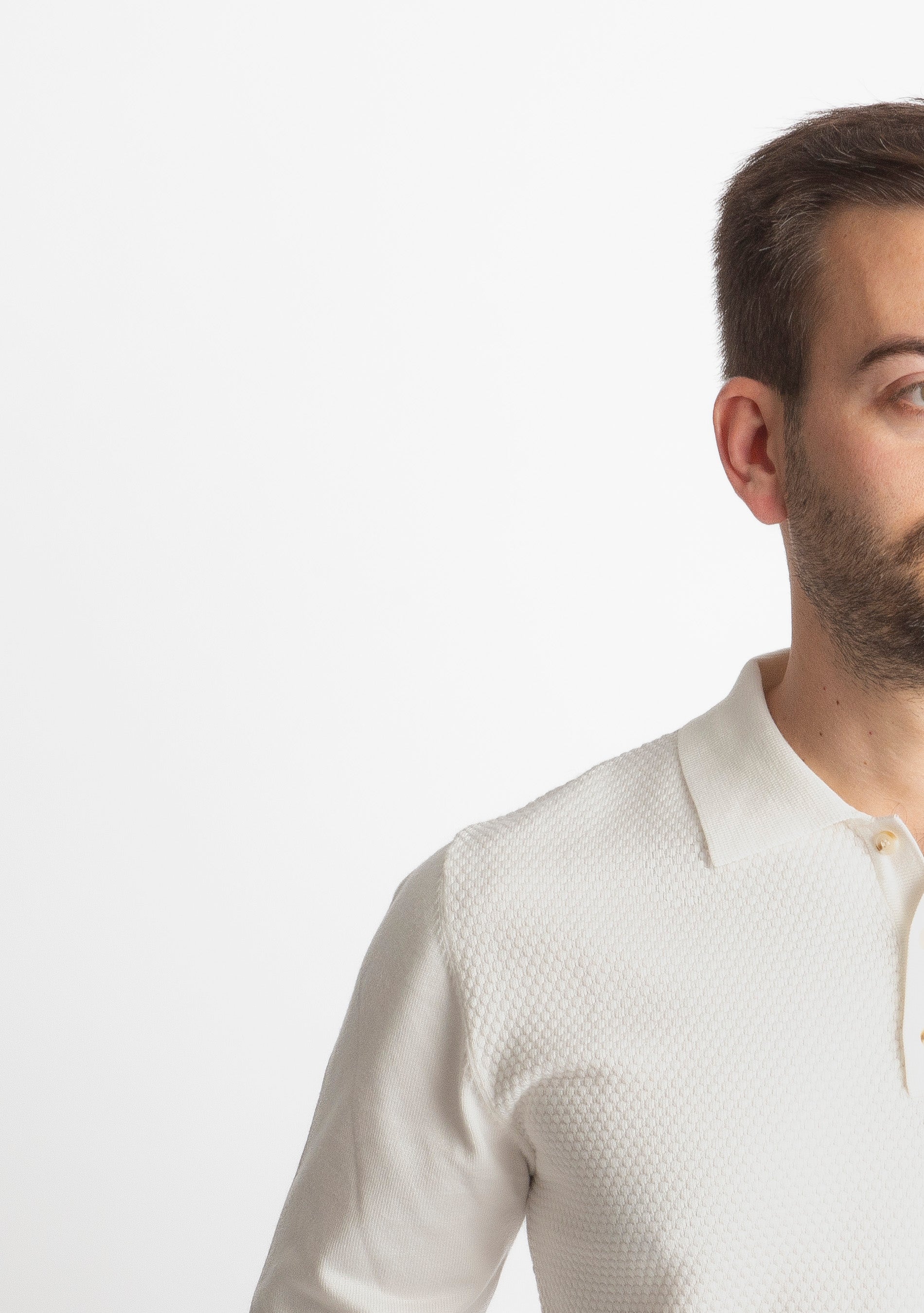 Polo in Maglia M933 Bianco