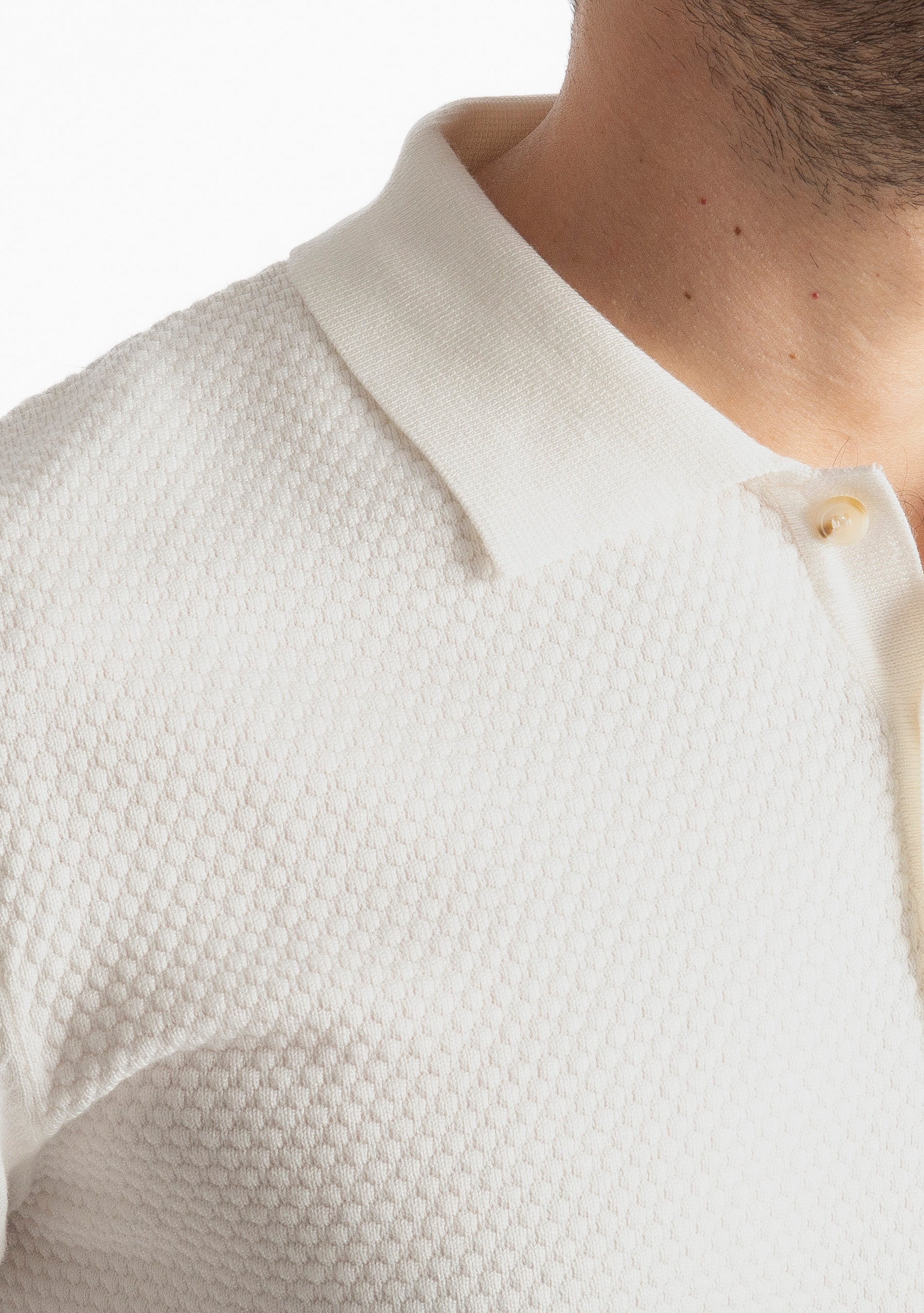 Polo in Maglia M933 Bianco
