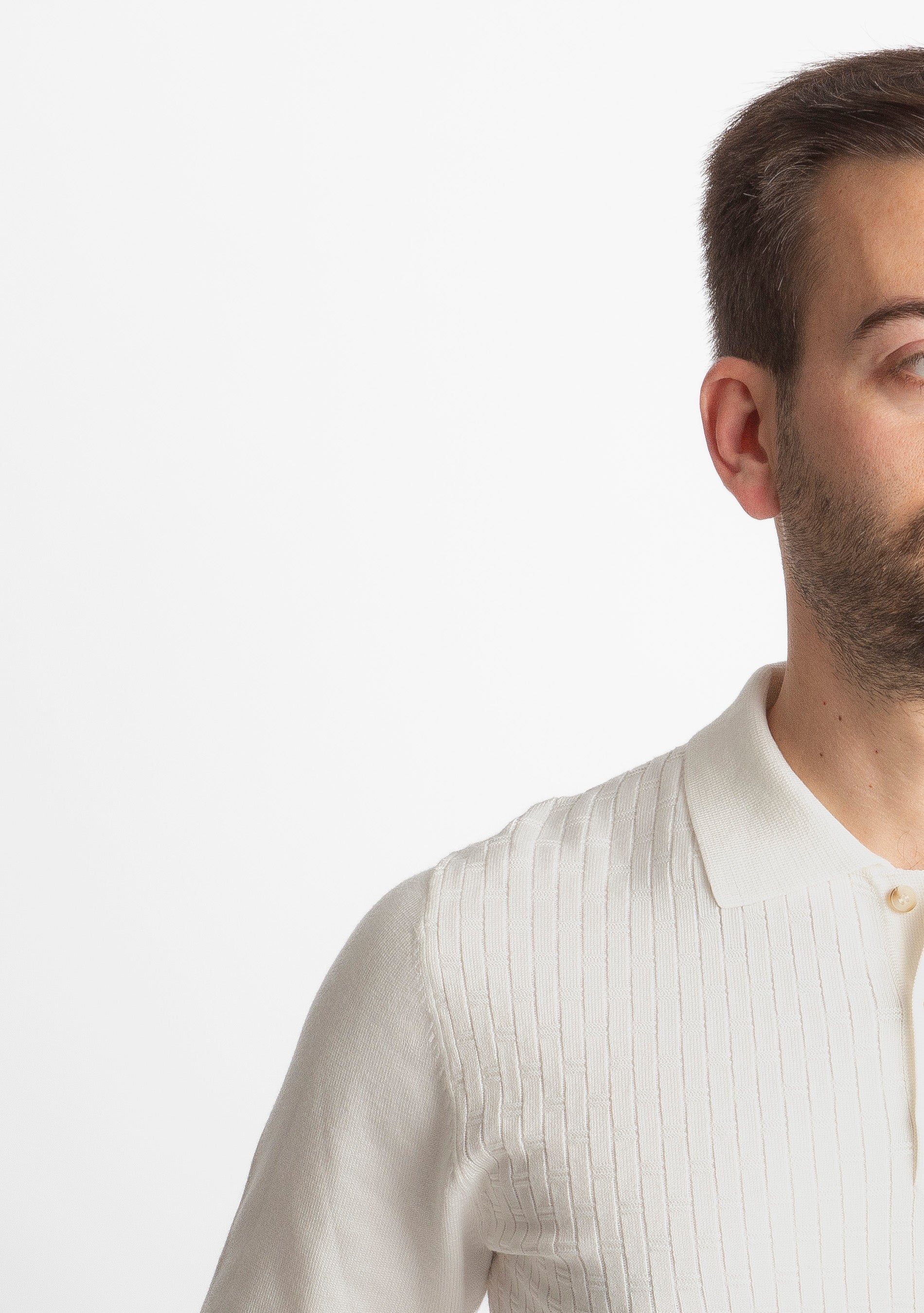 Polo in Maglia M947 Bianco