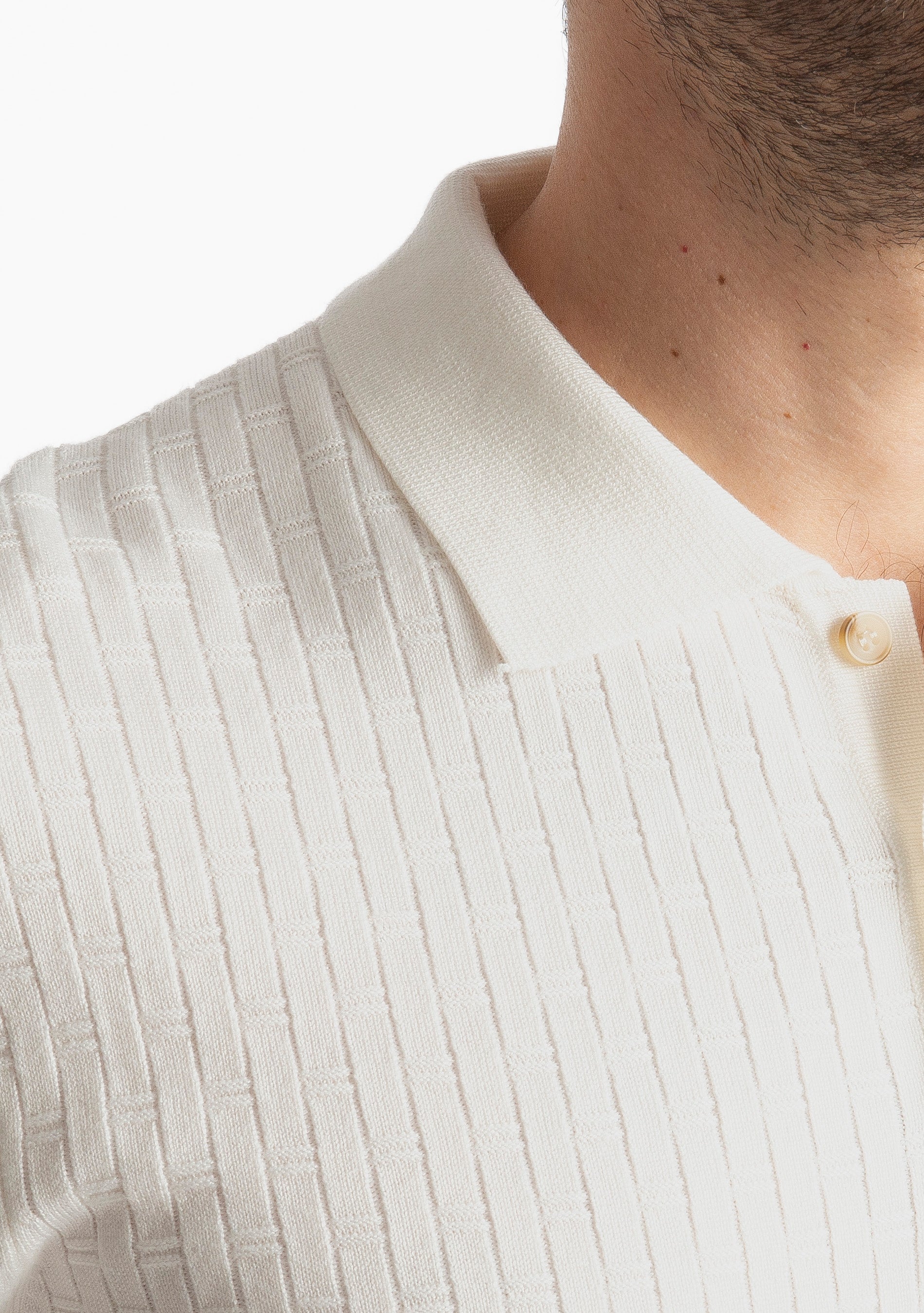 Polo in Maglia M947 Bianco