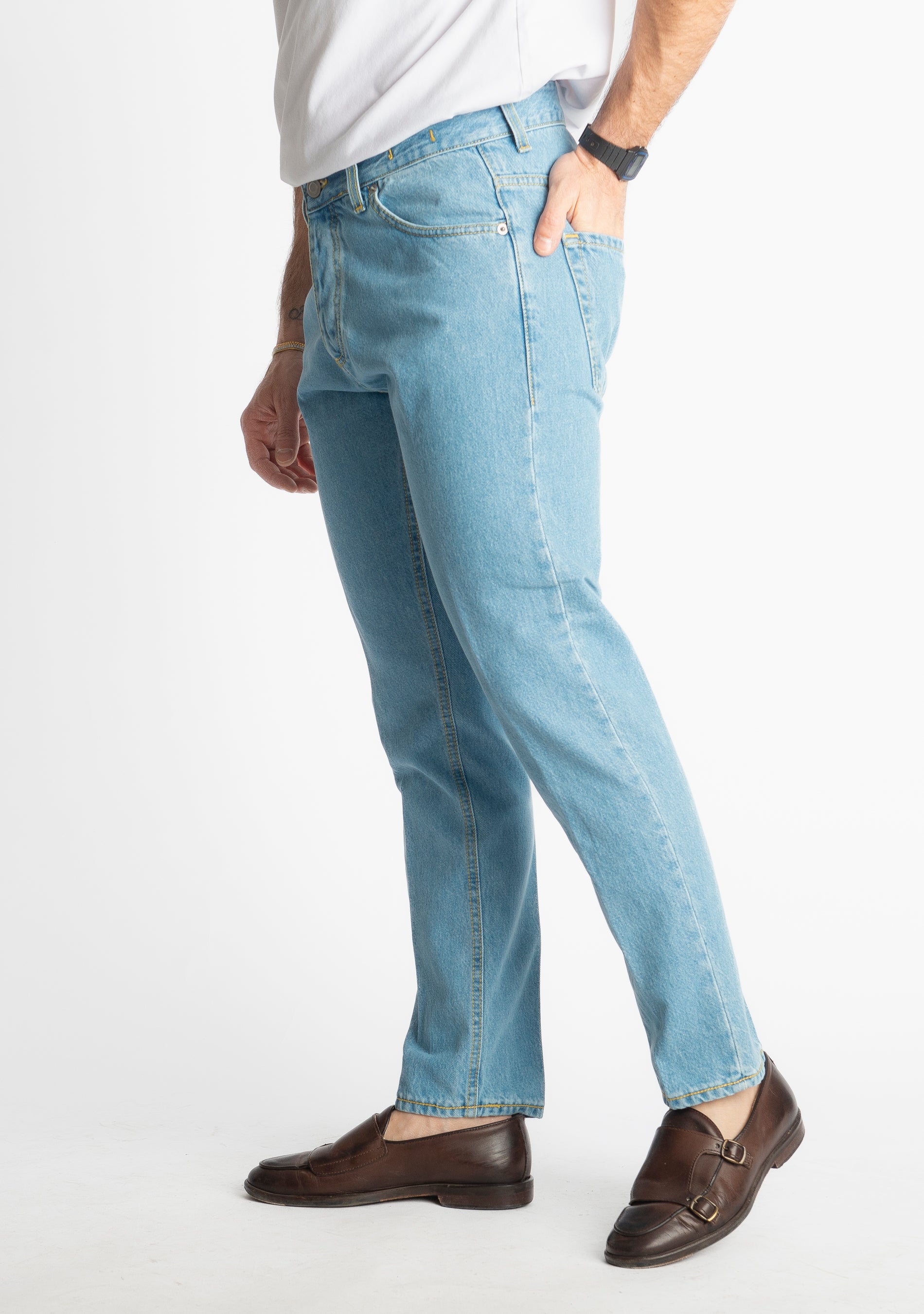 Jeans Slim Fit – Cotone Mercerizzato Sky Wash