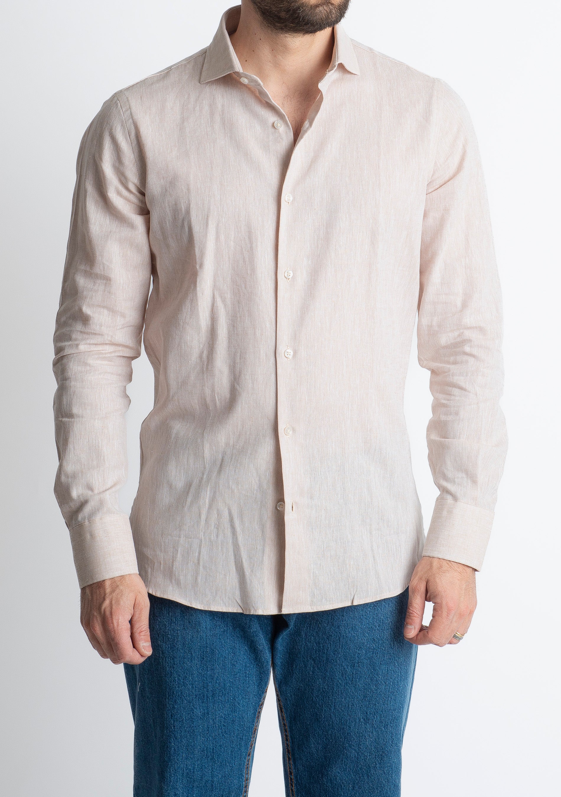 Camicia in Lino Beige
