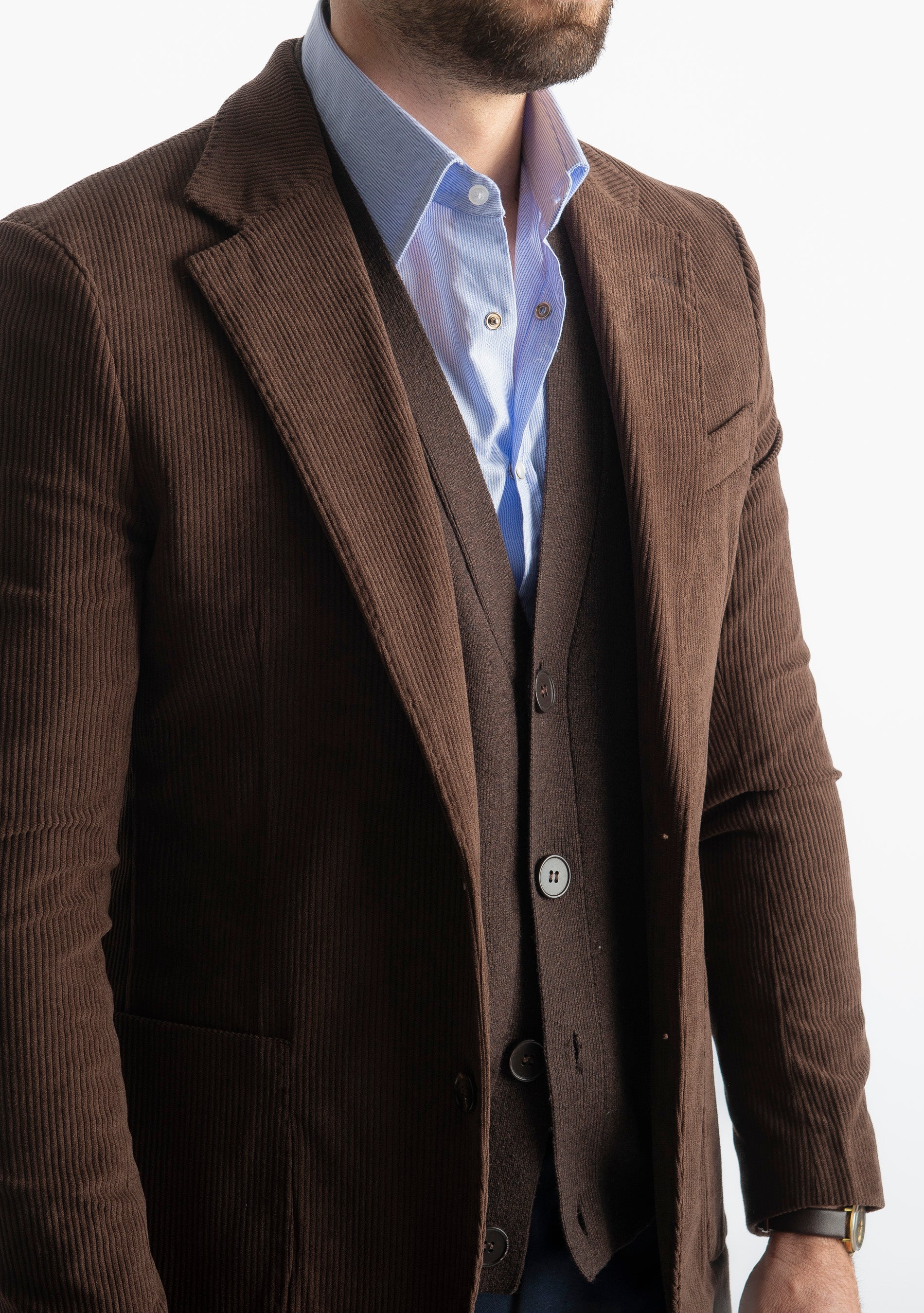 Giacca Monopetto in Velluto Moro