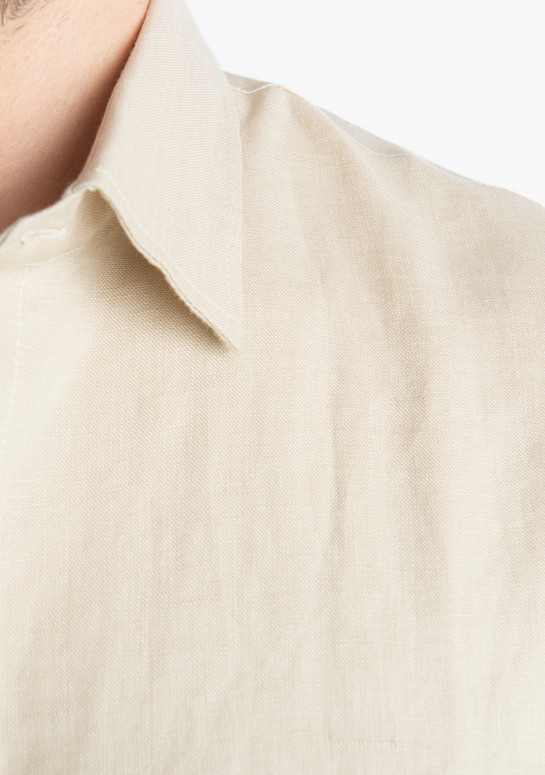 Camicia 100% Lino Irlandese Over Beige