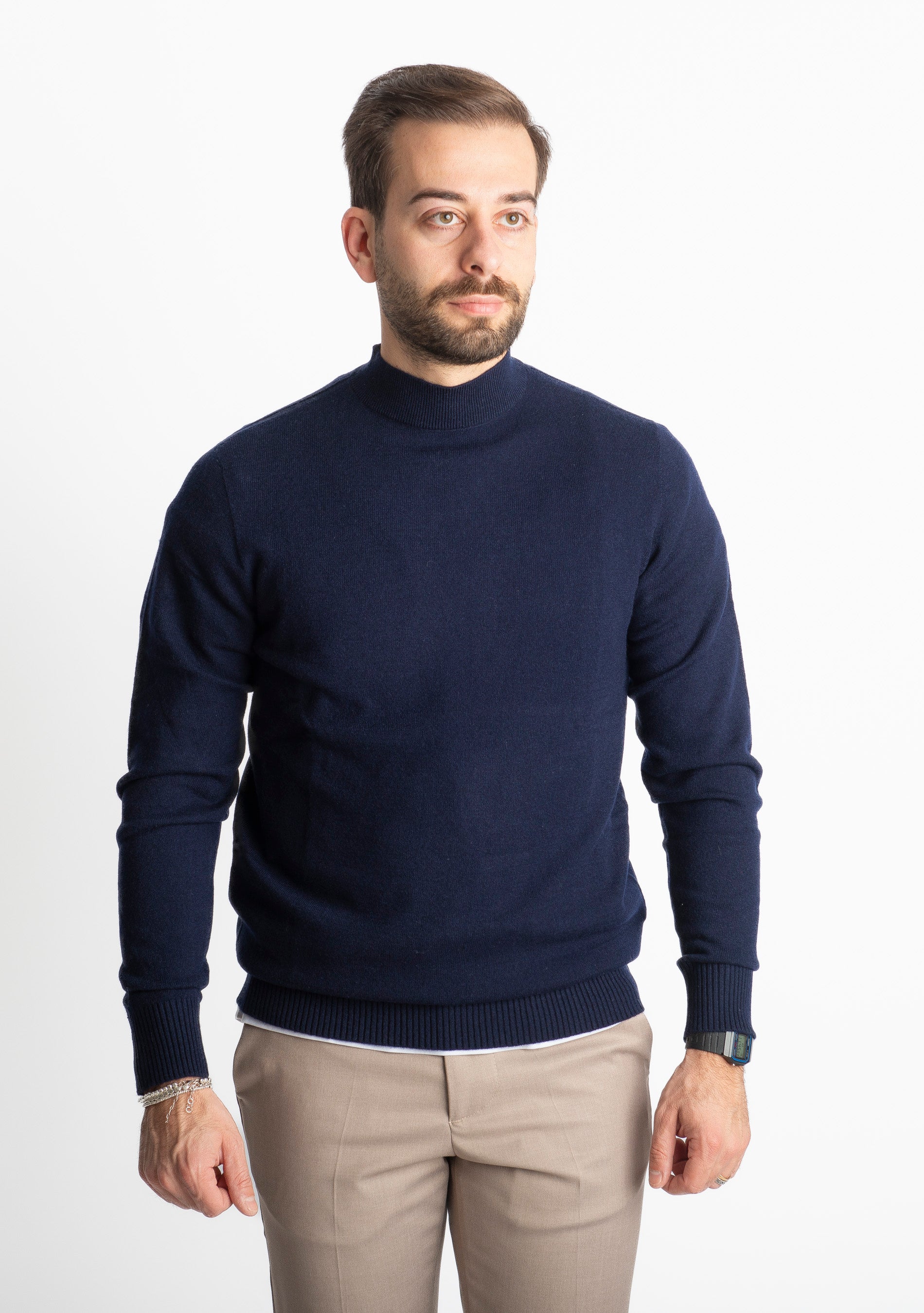 Lupetto In Cashmere C10 Blu