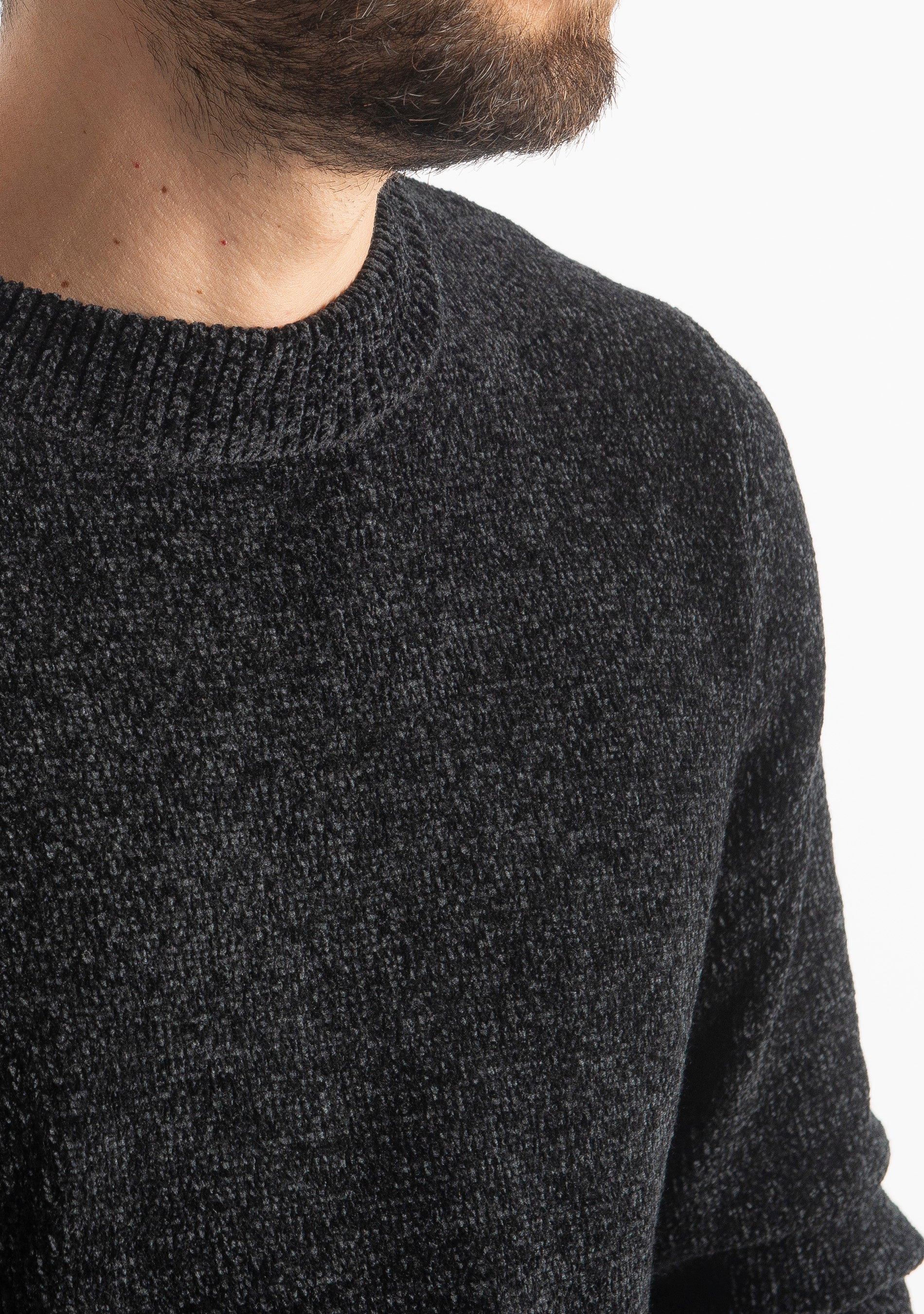 Maglione in Ciniglia 21027 Nero