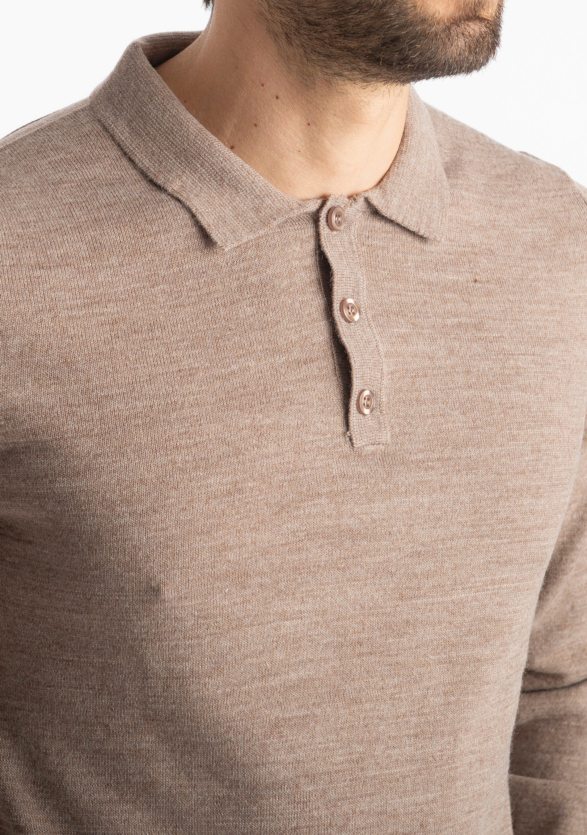 Polo Lana Merinos Fango
