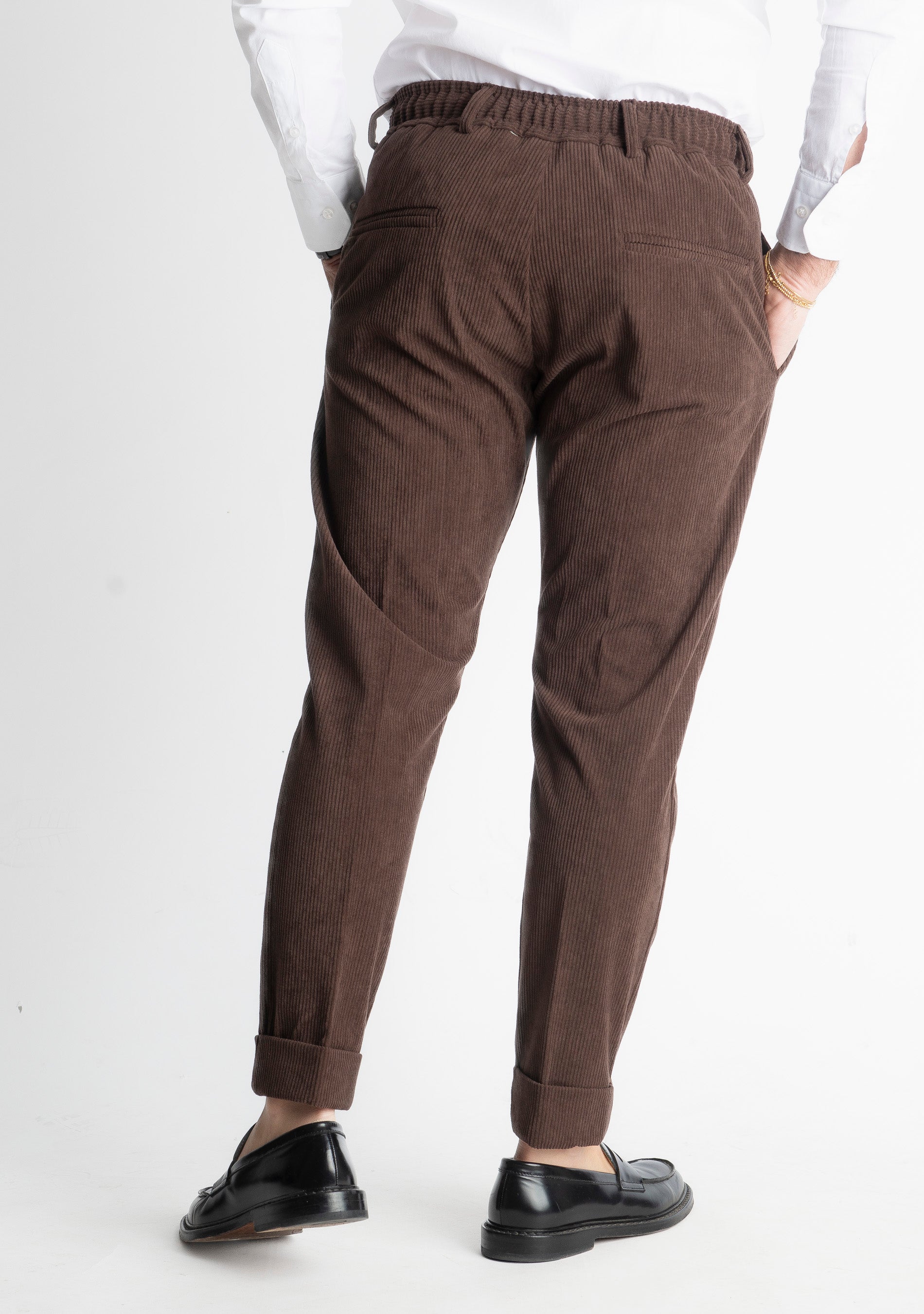 Pantalone Ischia Velluto a Coste Marrone