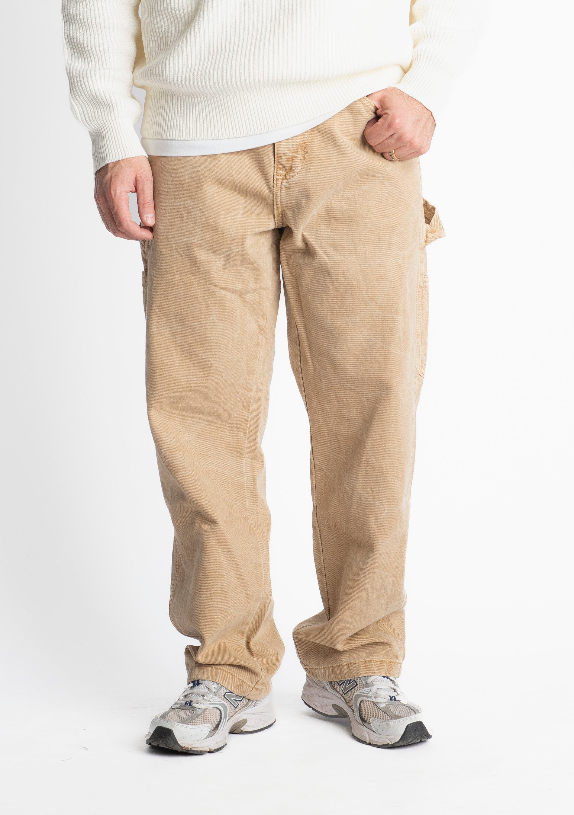 Jeans Baggy Fit Slavato Beige