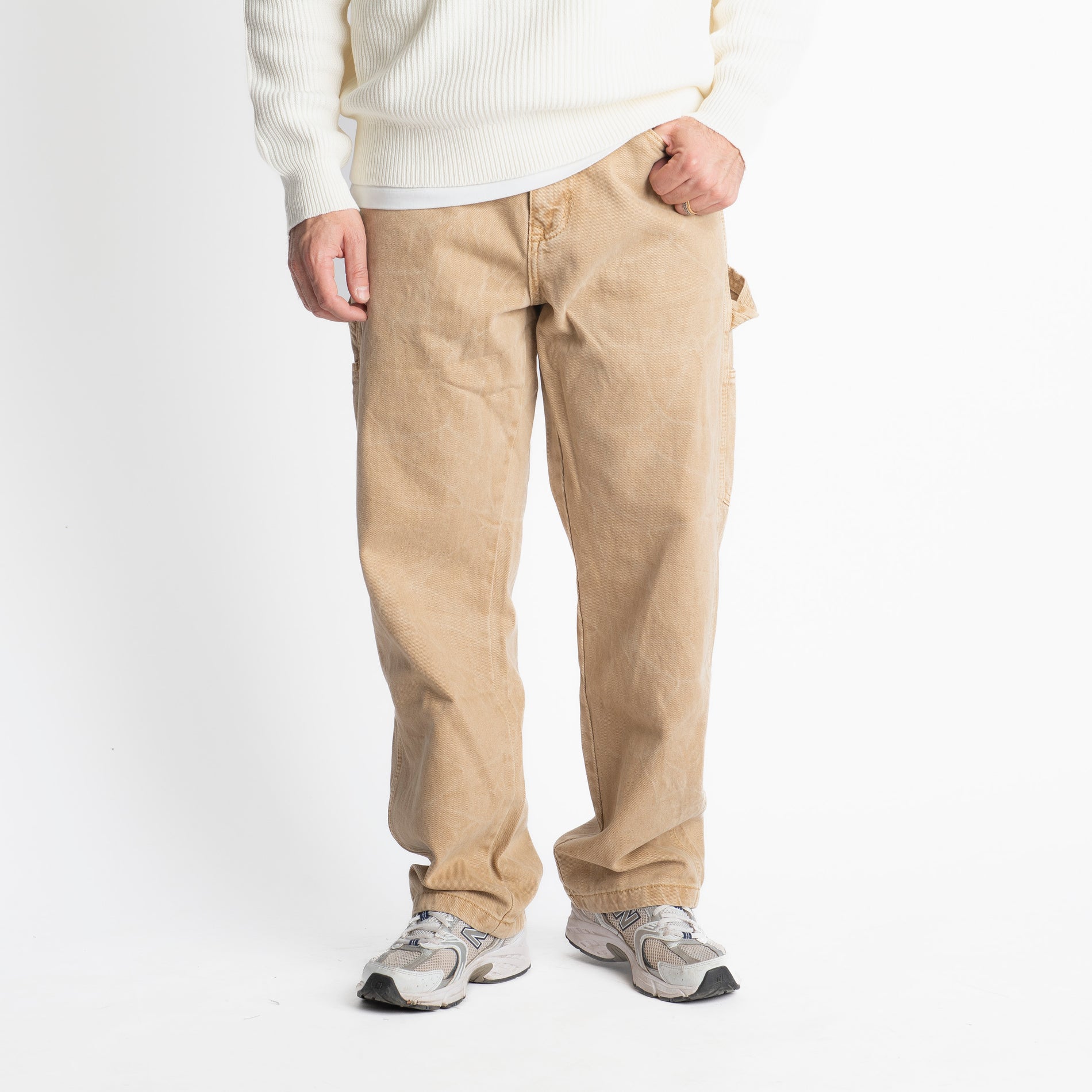 Jeans Baggy Fit Slavato Beige