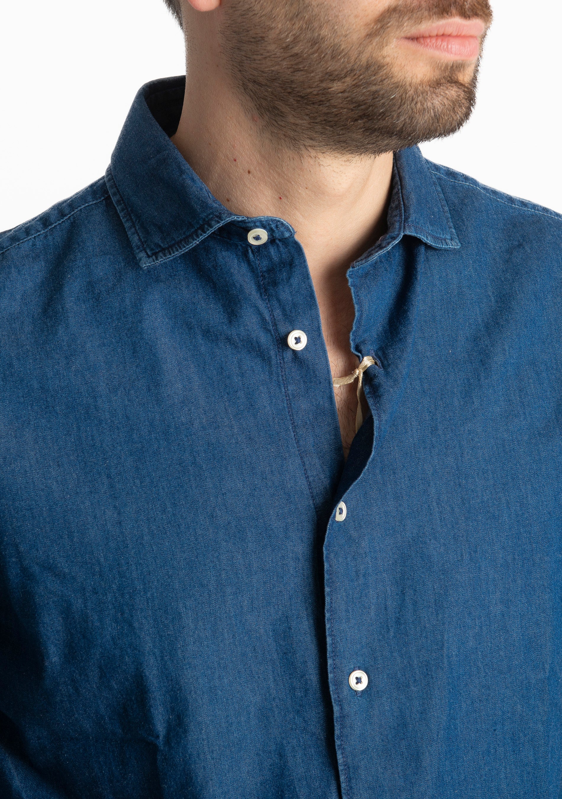 Camicia Denim Officine Borboniche Blu Scuro