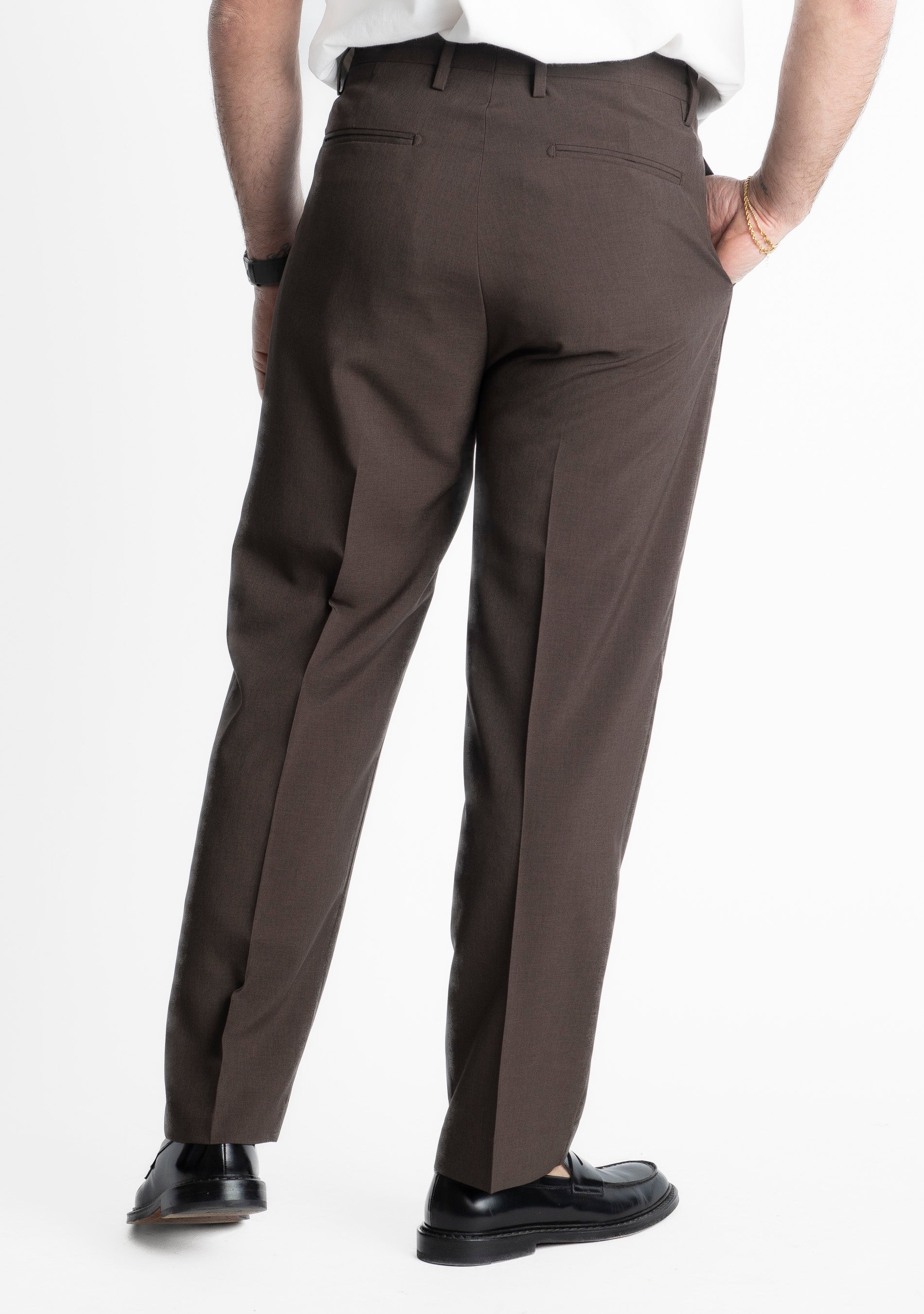 Pantalone Fondo Ampio TO8015 Marrone