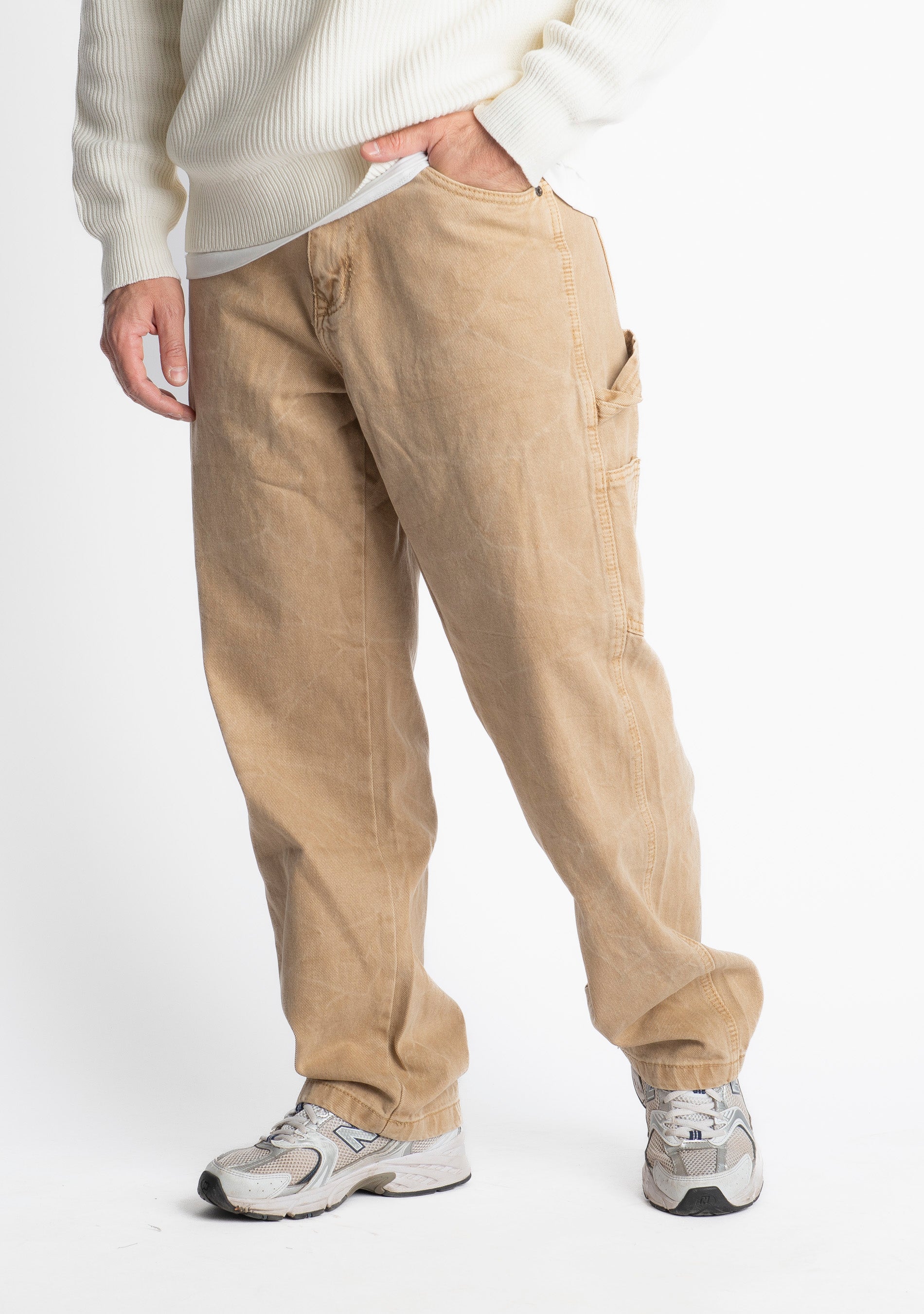 Jeans Baggy Fit Slavato Beige