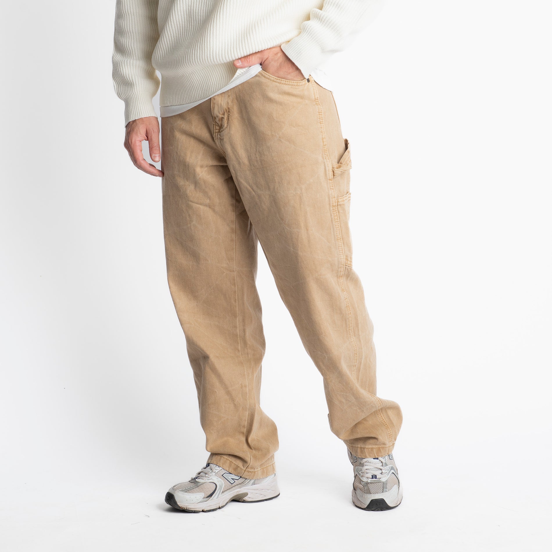 Jeans Baggy Fit Slavato Beige