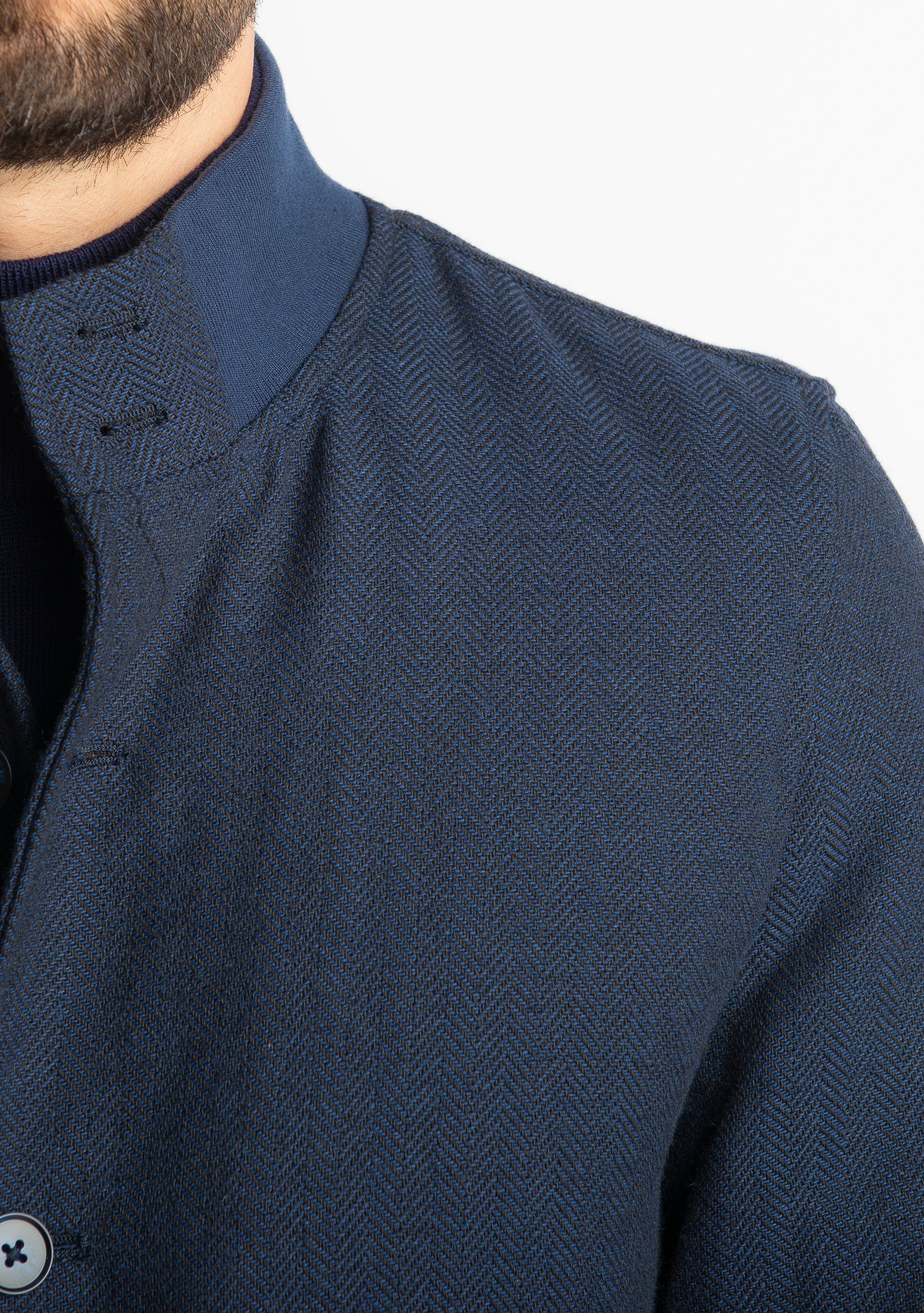 Lupetto Mezzo Collo Lana Merinos Blu