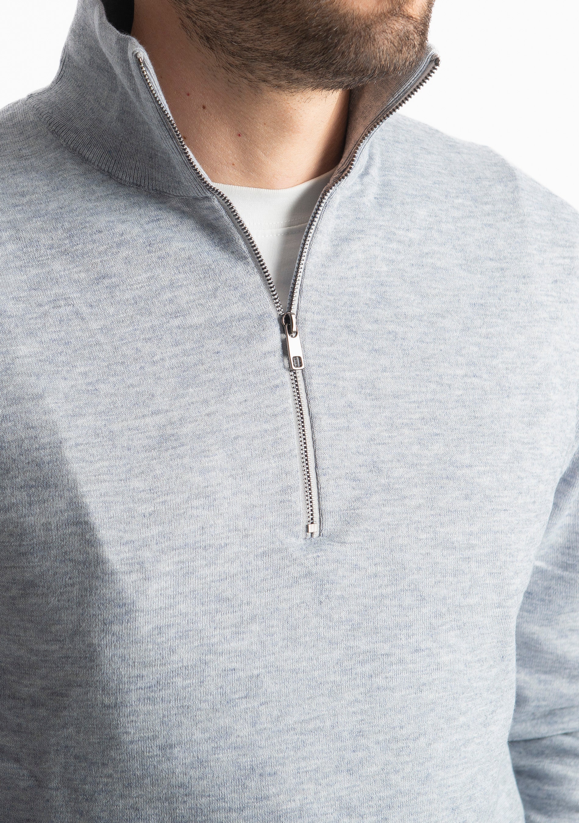 Lupetto Mezza Zip IT006 Grigio