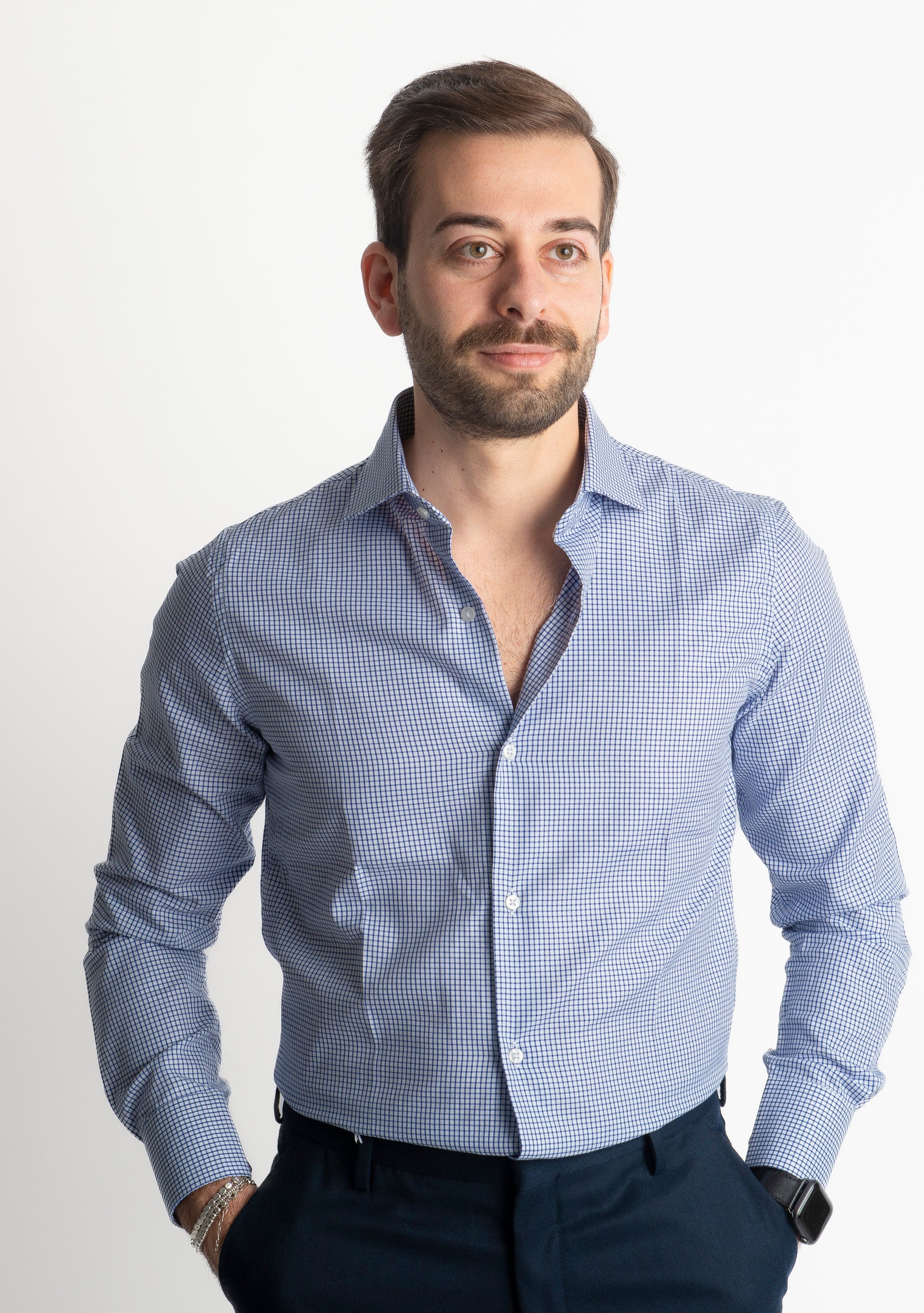 Camicia Bari Quadretti Blu
