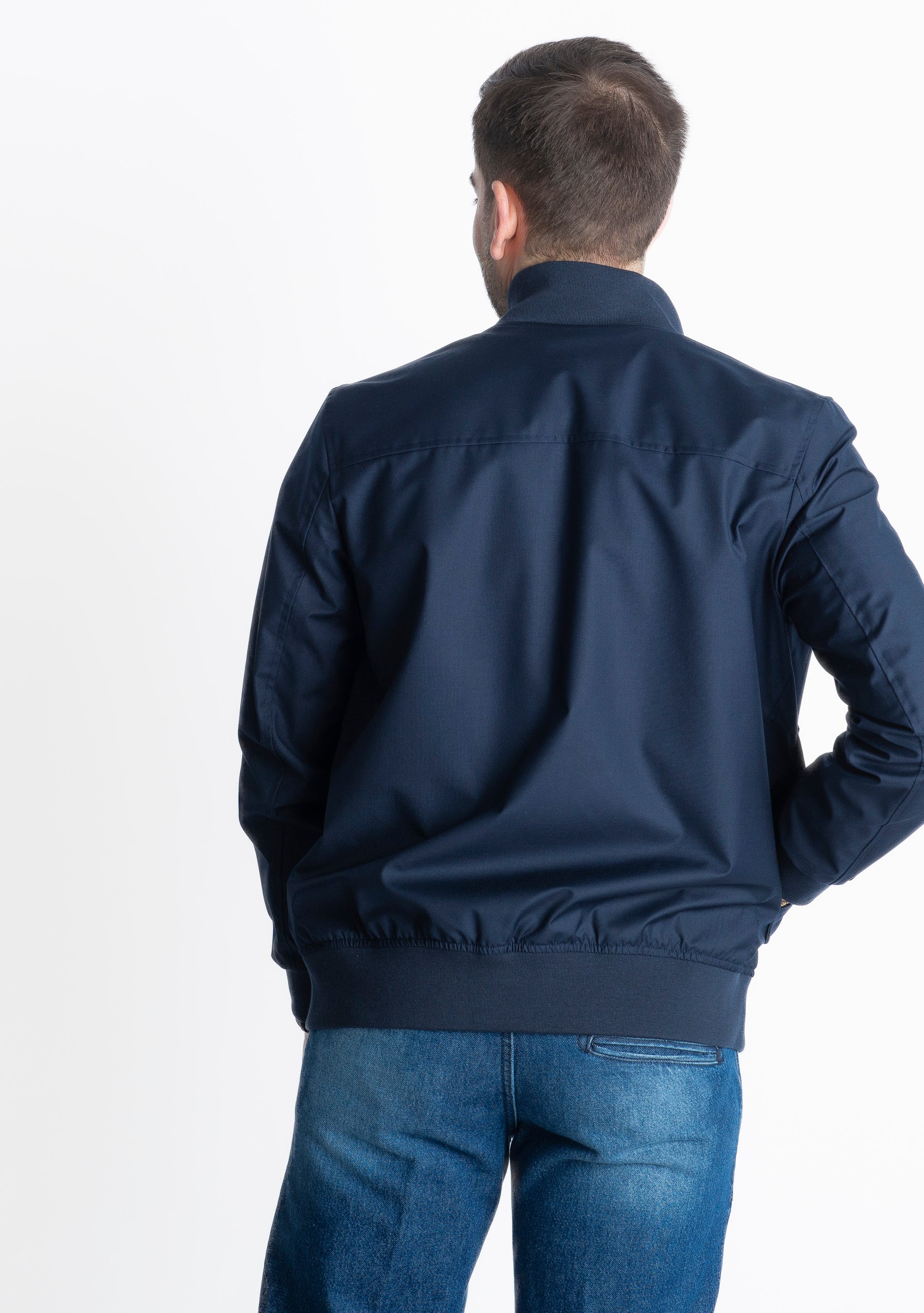 Giubbotto Bomber No Stiro Blu